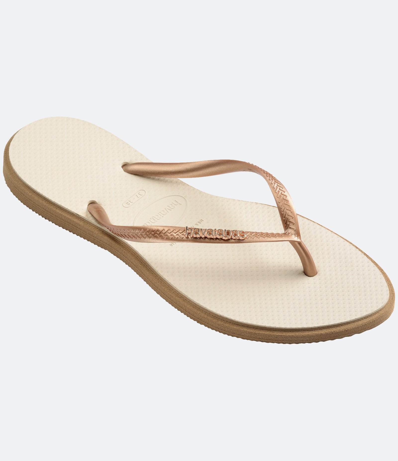 Chinelo Point com Sola Bicolor Havaianas Bege 4
