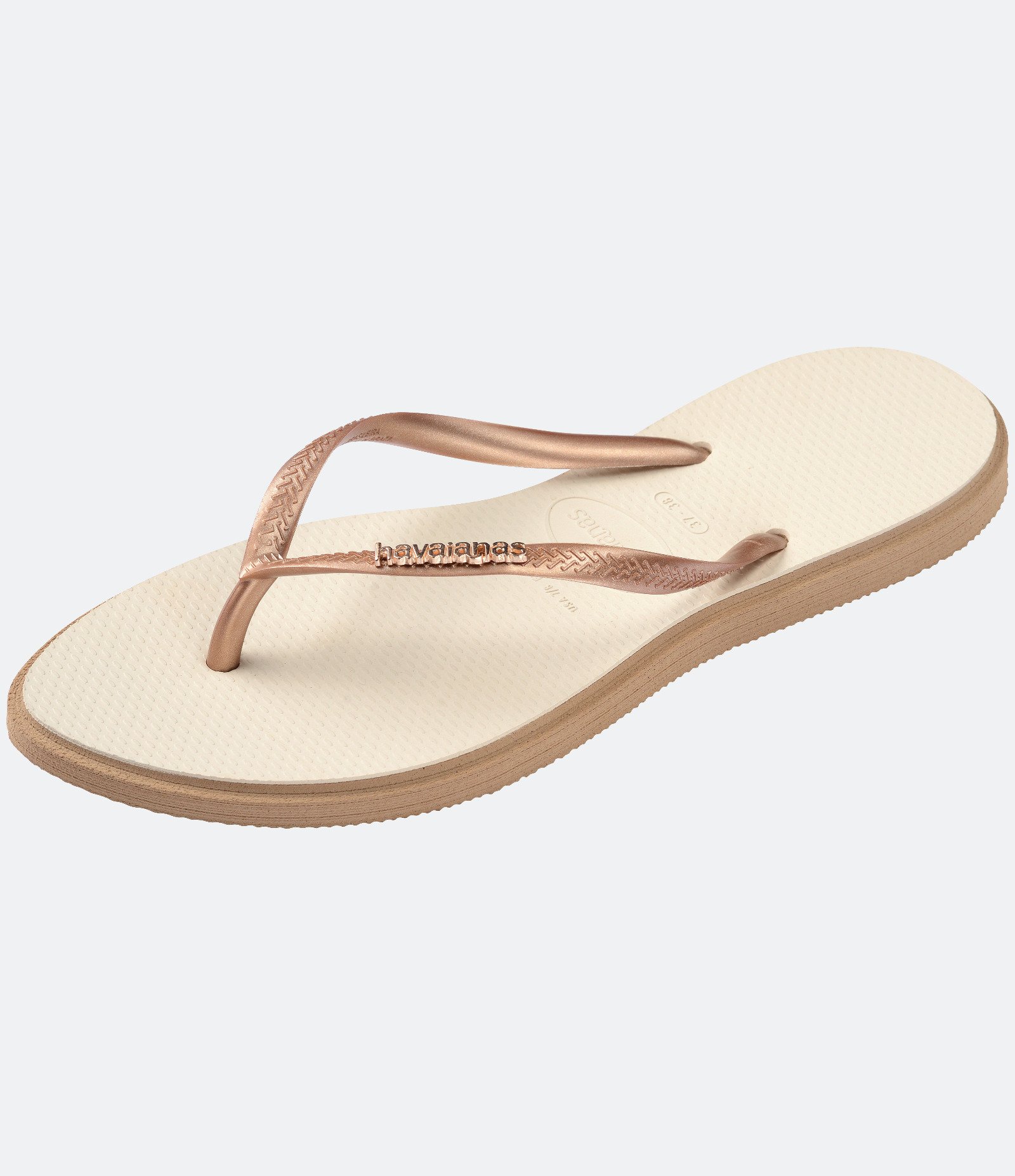 Chinelo Point com Sola Bicolor Havaianas Bege 5