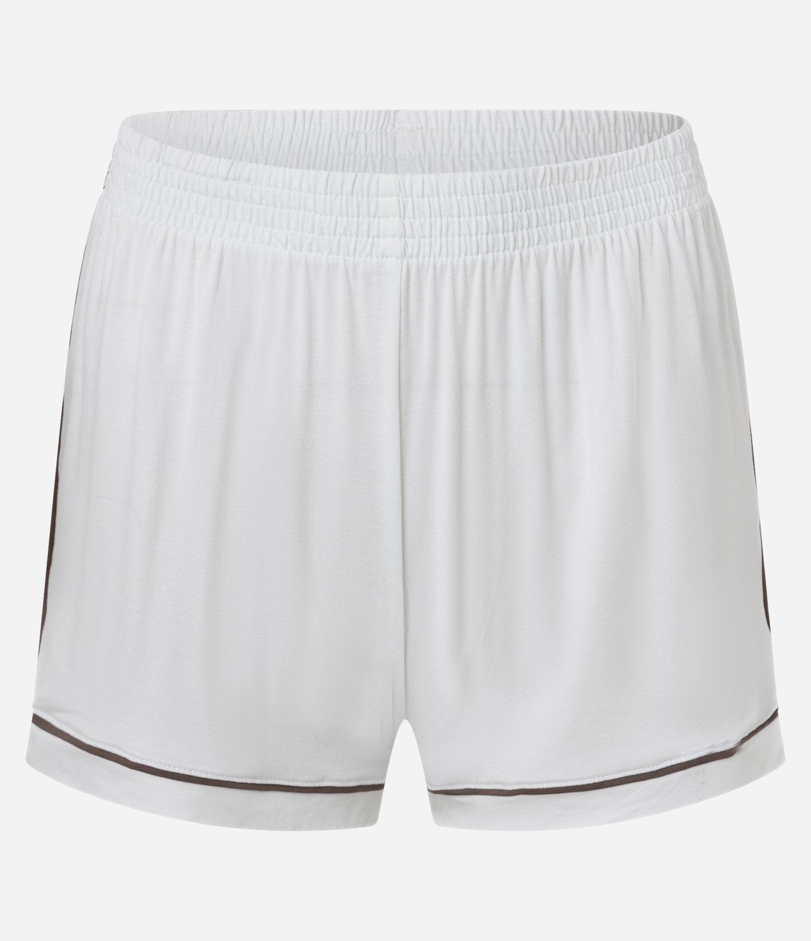 Pijama Short Doll em Viscolycra com Vieses Contrastantes Branco 6