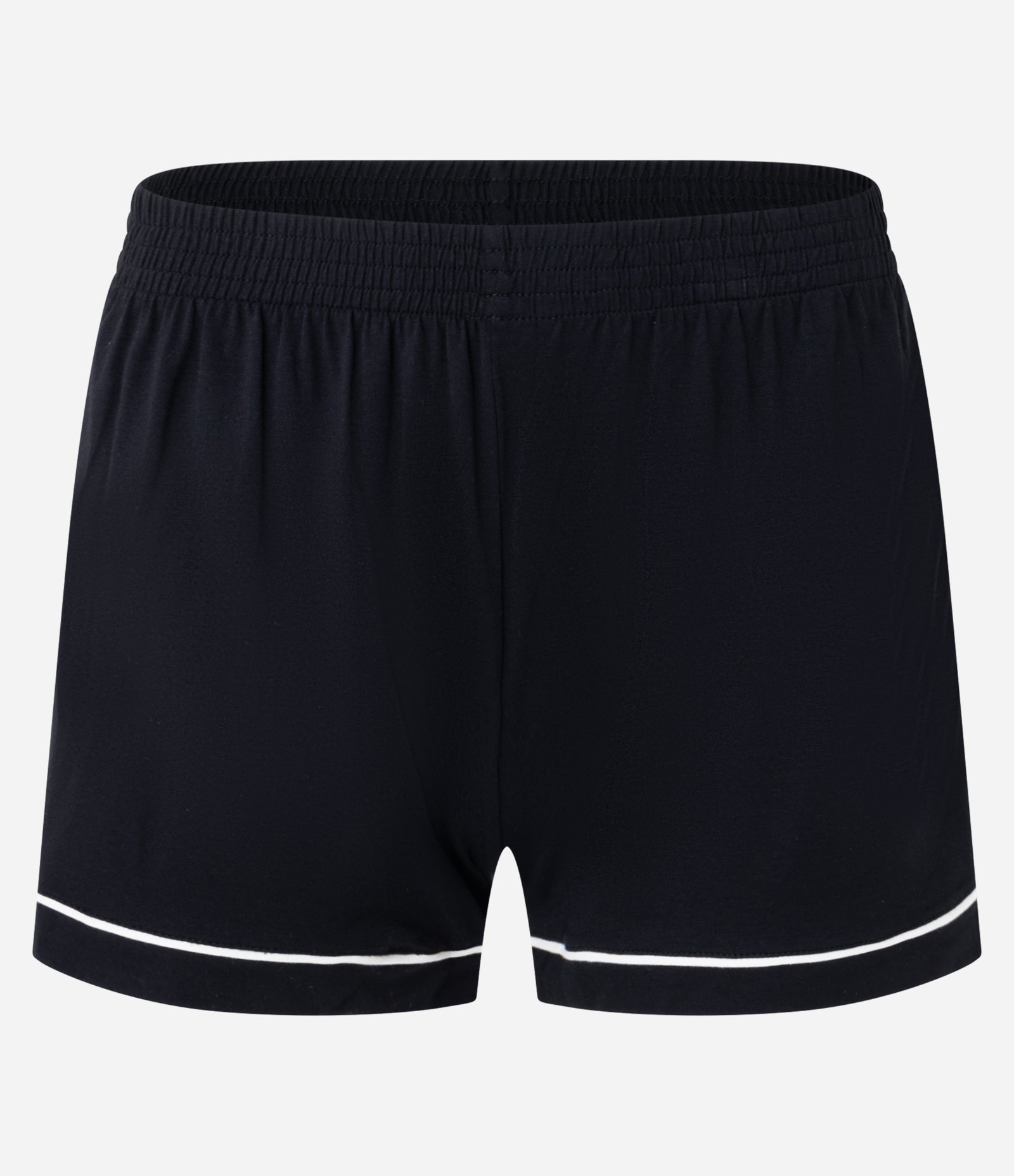 Pijama Short Doll em Viscolycra com Vieses Contrastantes Preto 6
