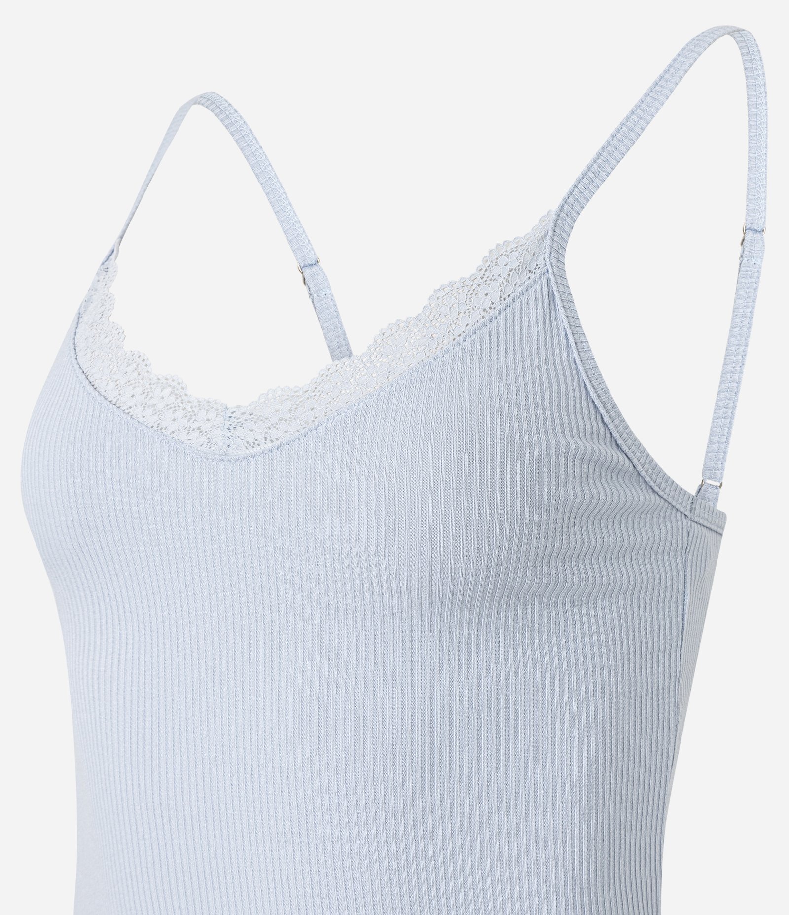 Pijama Short Doll em Ribana com Alcinhas e Short Estampado de Amuletos Azul 5