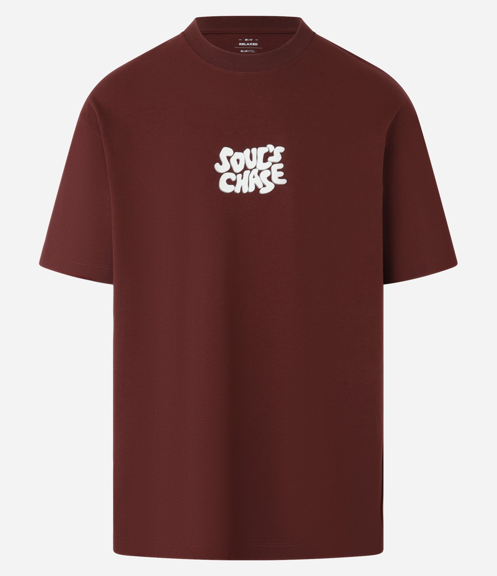 Camiseta Relaxed em Malhão com Estampa Lettering Marrom 5