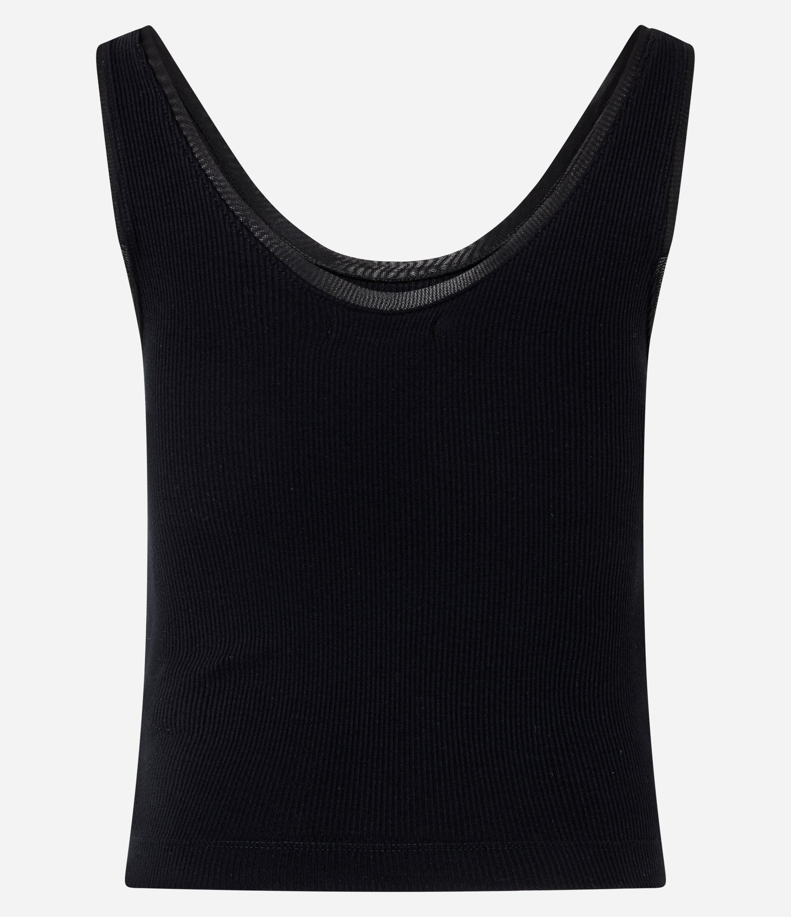 Regata em Ribana com Viés Contrastante Preto 9