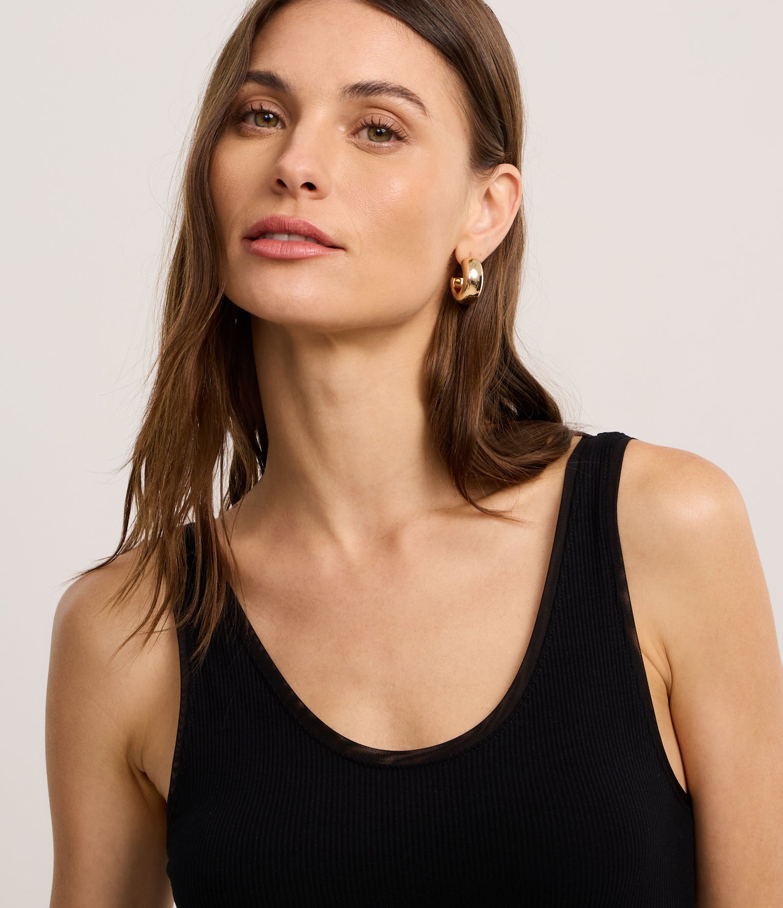 Regata em Ribana com Viés Contrastante Preto 4