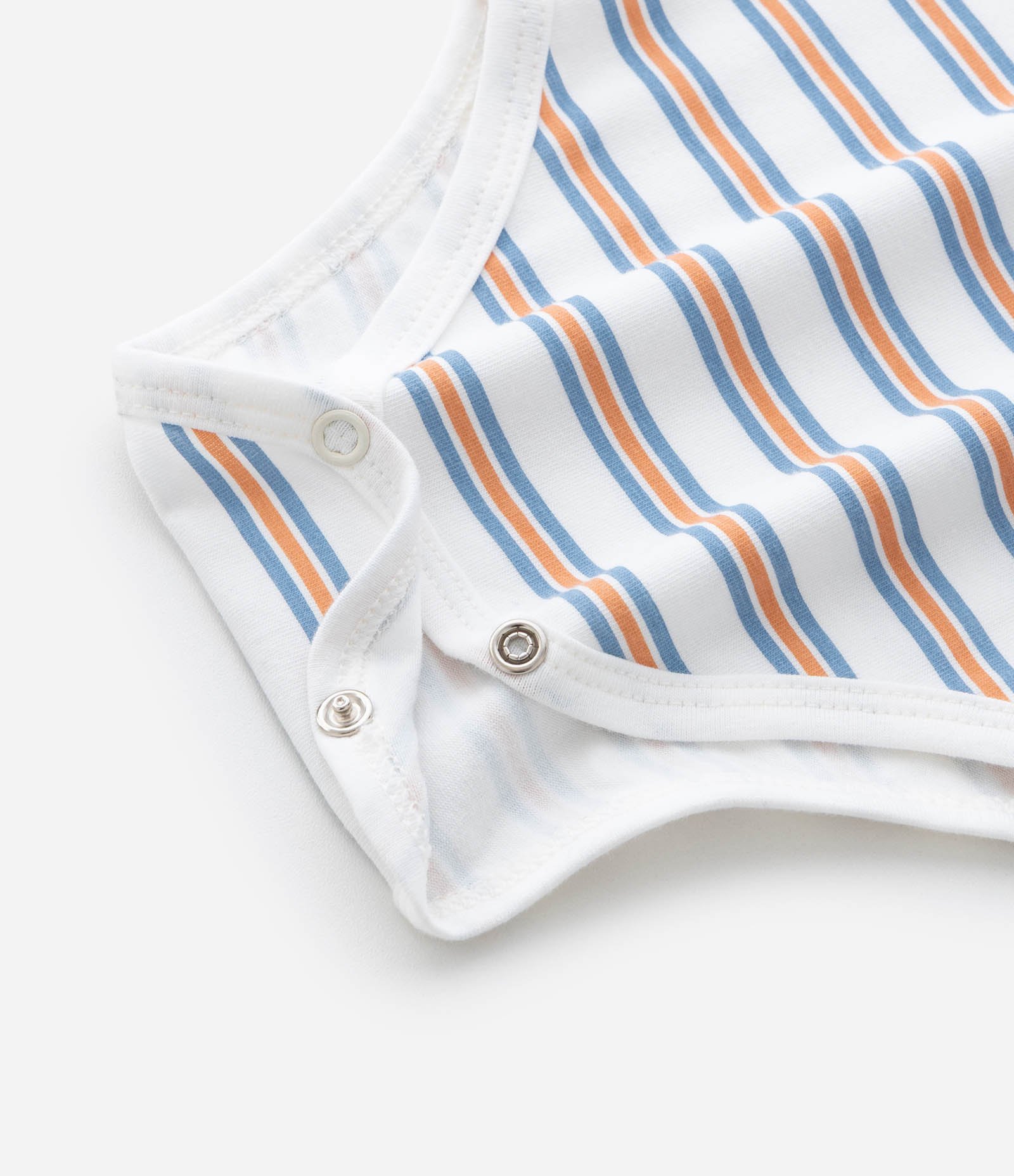 Body Infantil com Gola Polo e Estampa Listrada - Tam RN a 18 meses Multicores 4