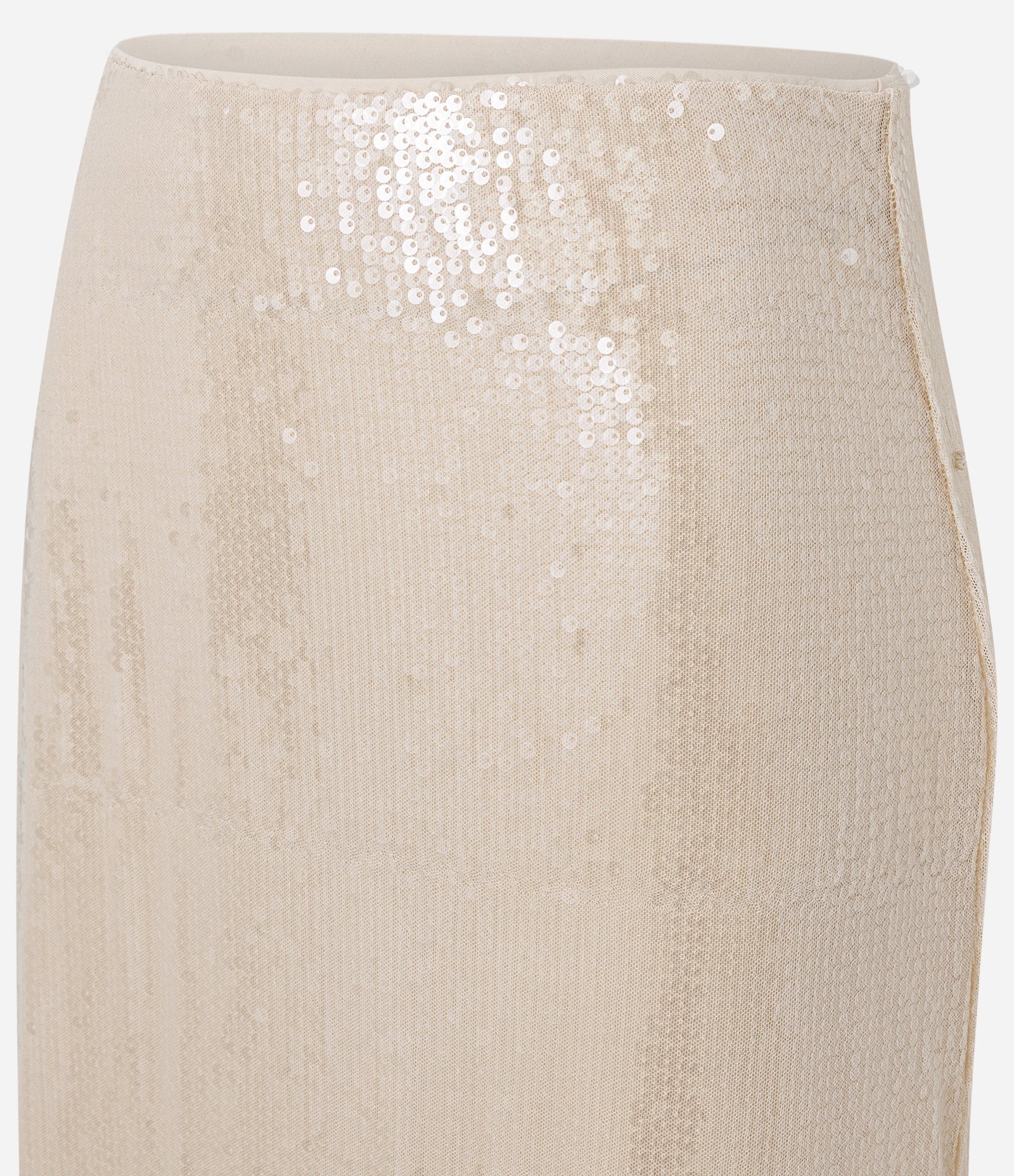 Saia Longa com Paetê Transparente e Ponto Vazado Dourado 8