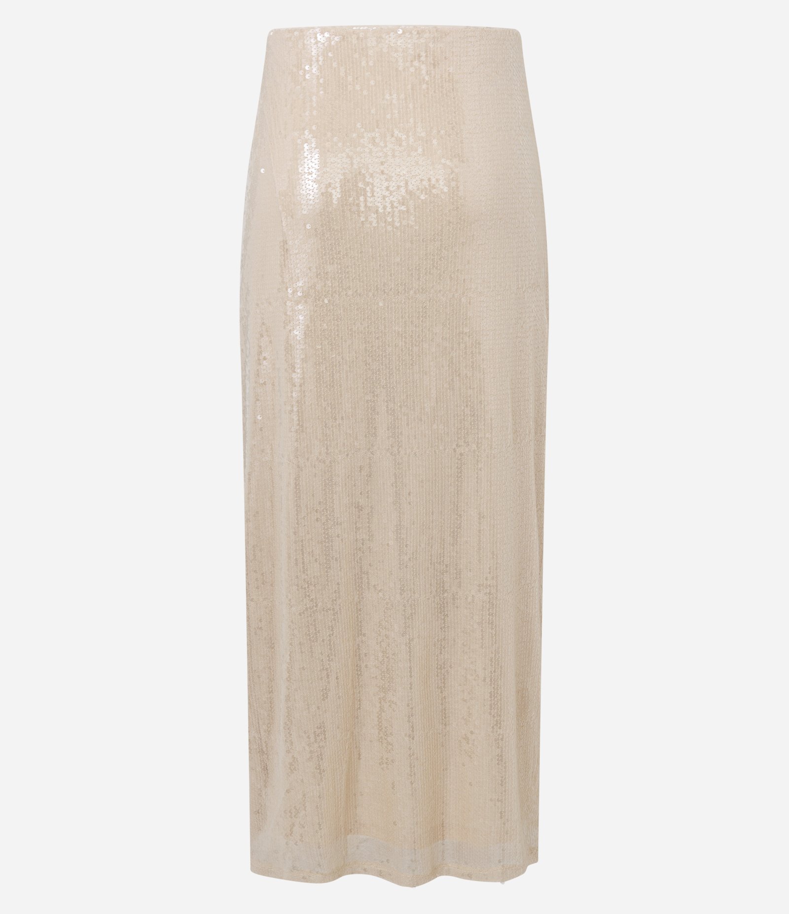 Saia Longa com Paetê Transparente e Ponto Vazado Dourado 10