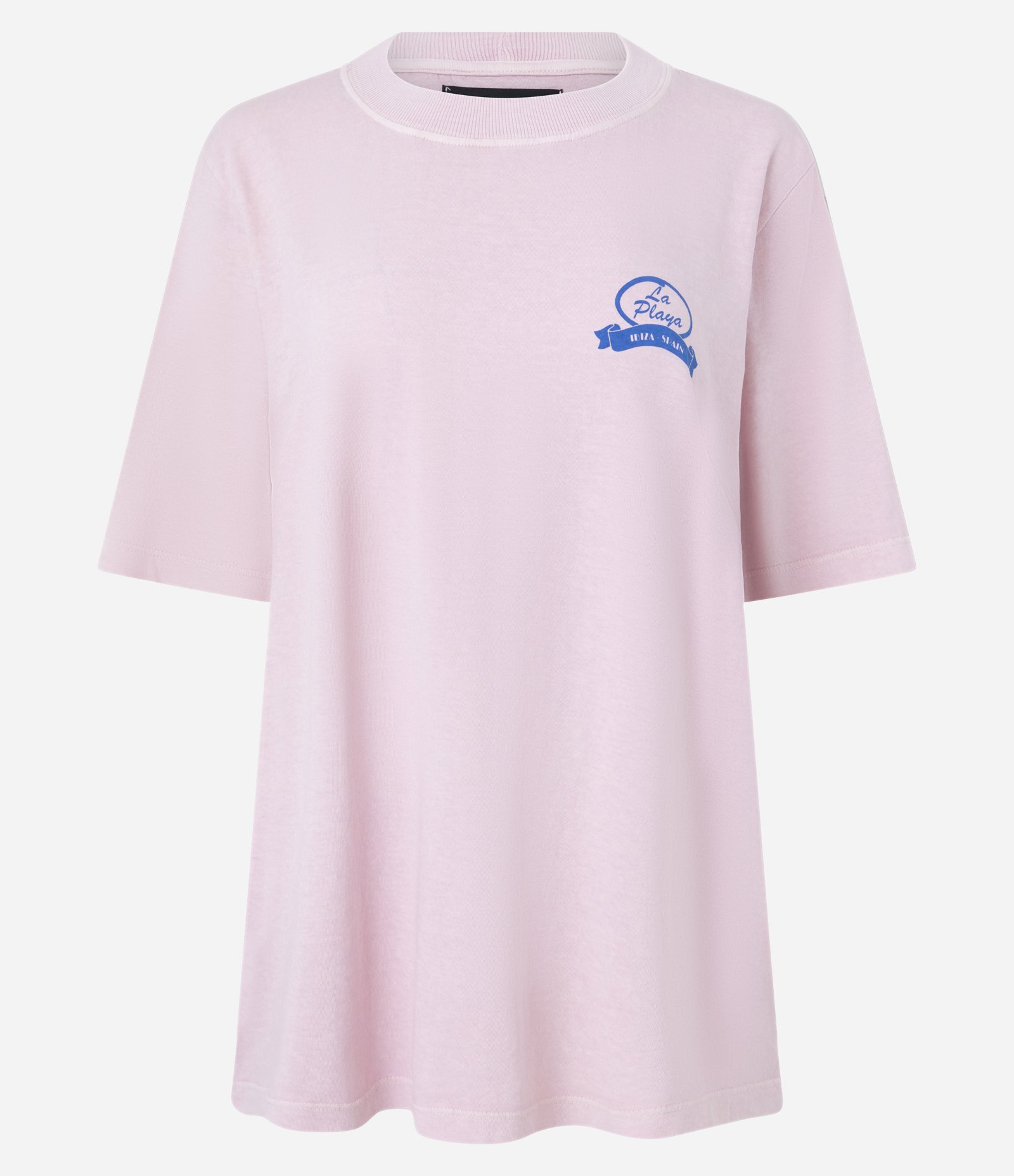 Camiseta Alongada em Algodão com Estampa La Playa Rosa 6