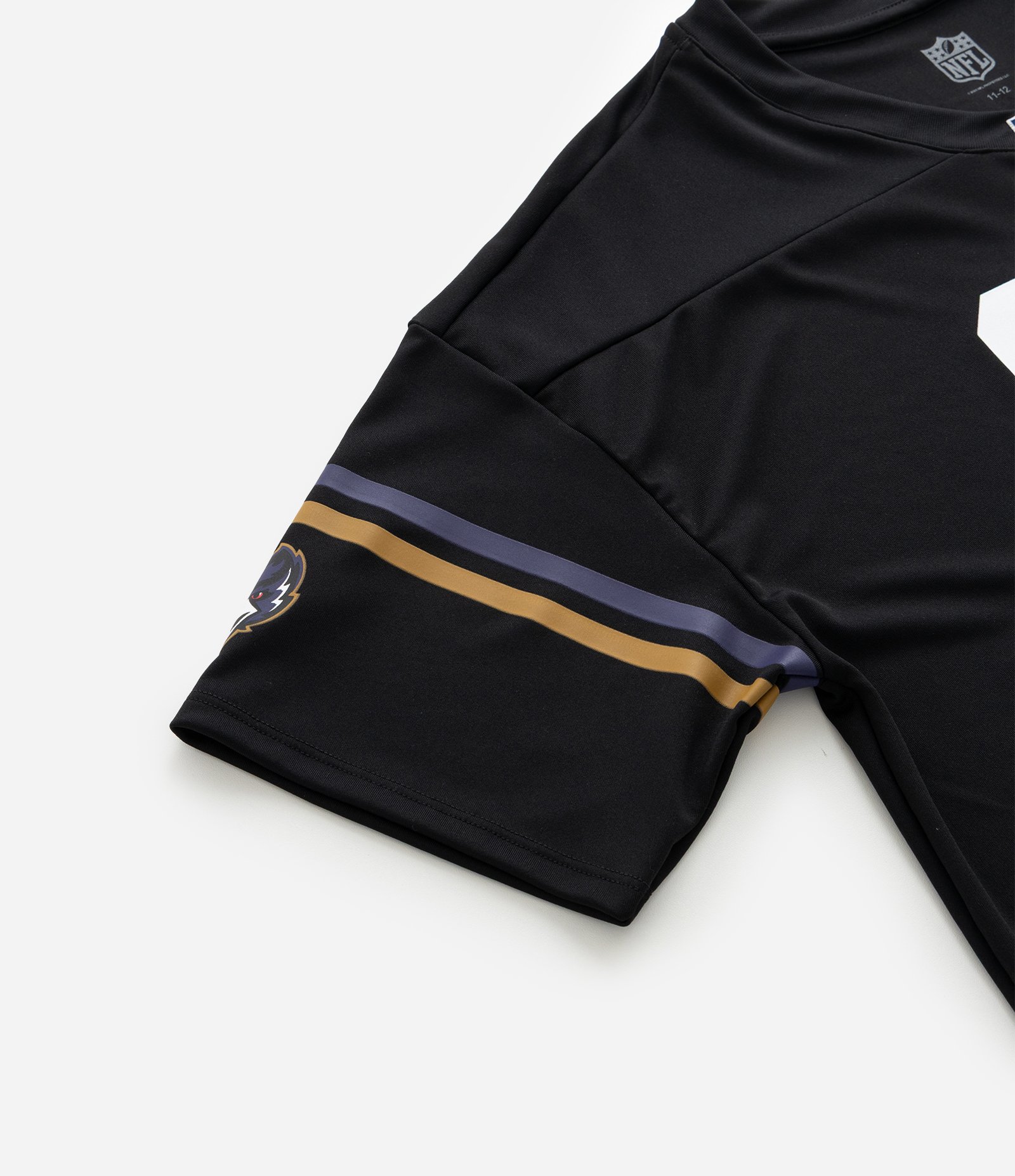 Camiseta Infantil Oversized com Tecnologia Dry Ravens NFL - Tam 5 a 14 Anos Preto 8