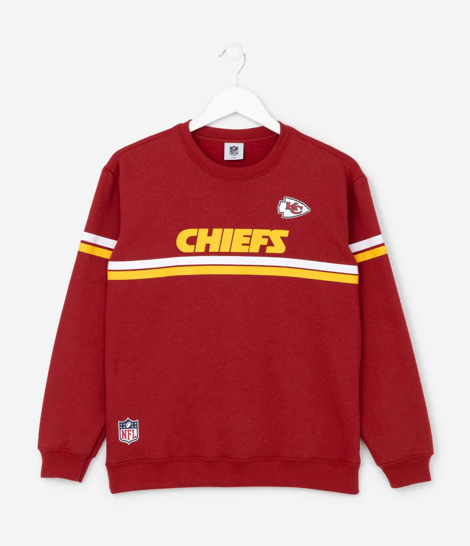 Casaco Infantil em Moletom com Estampa Chiefs NFL - Tam 5 a 14 Anos Vermelho 1