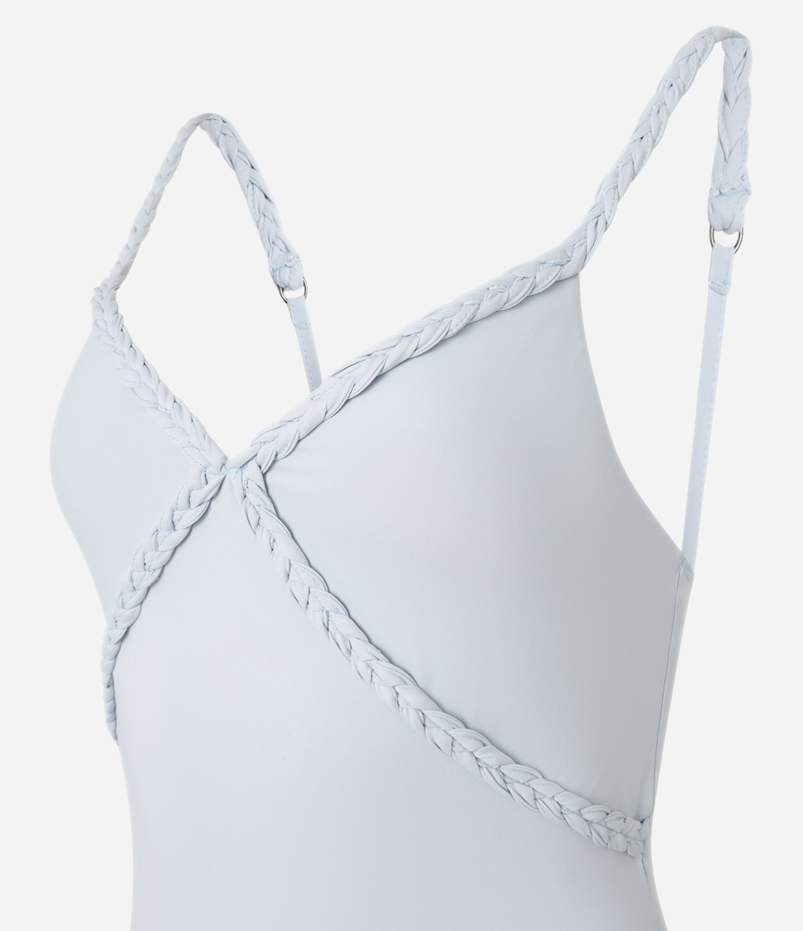 Body em Microfibra com Detalhe Trançado Azul 6