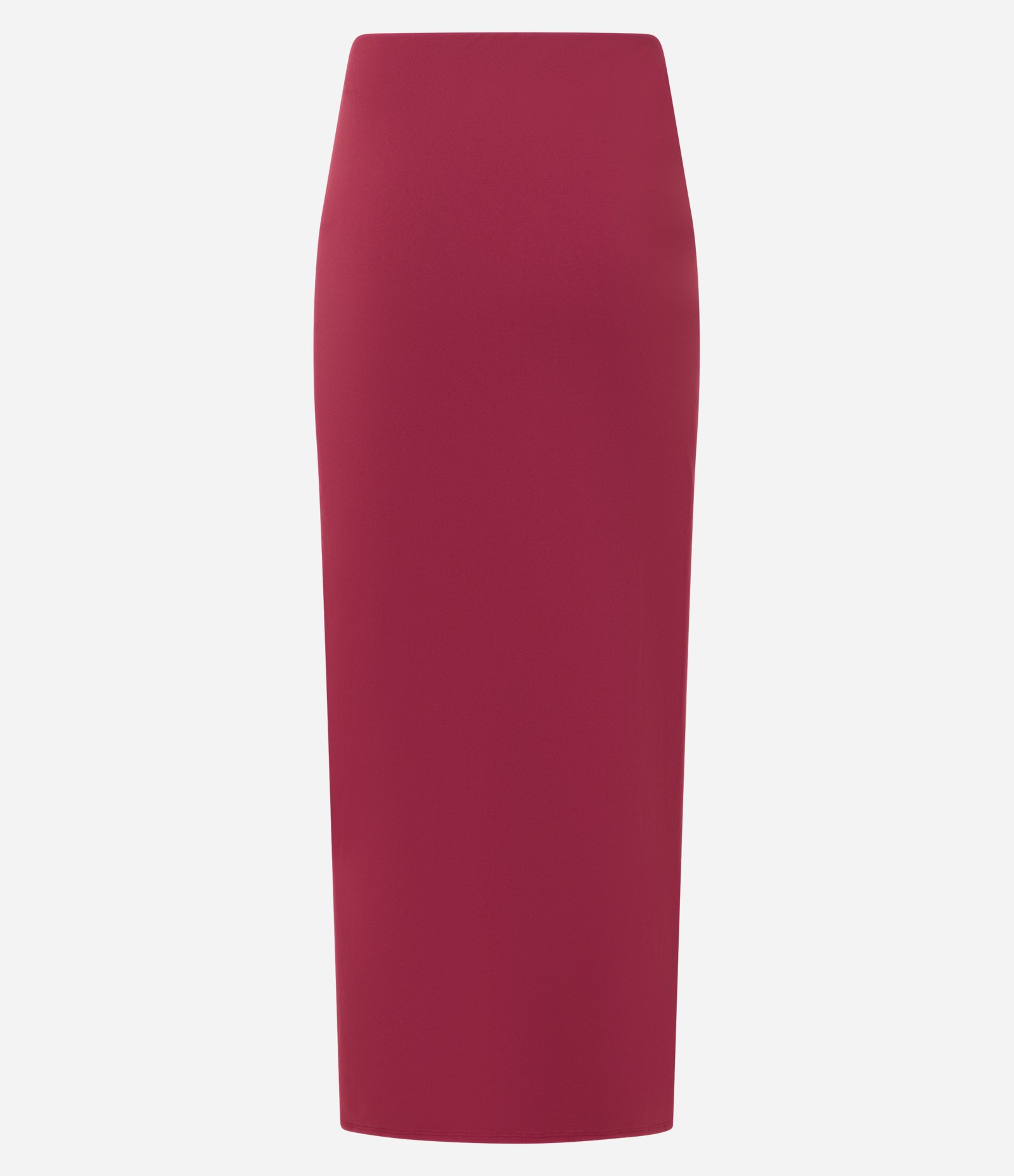 Saia Reta Midi com Detalhe Metalizado Franzido e Fenda Bordô Claro 8