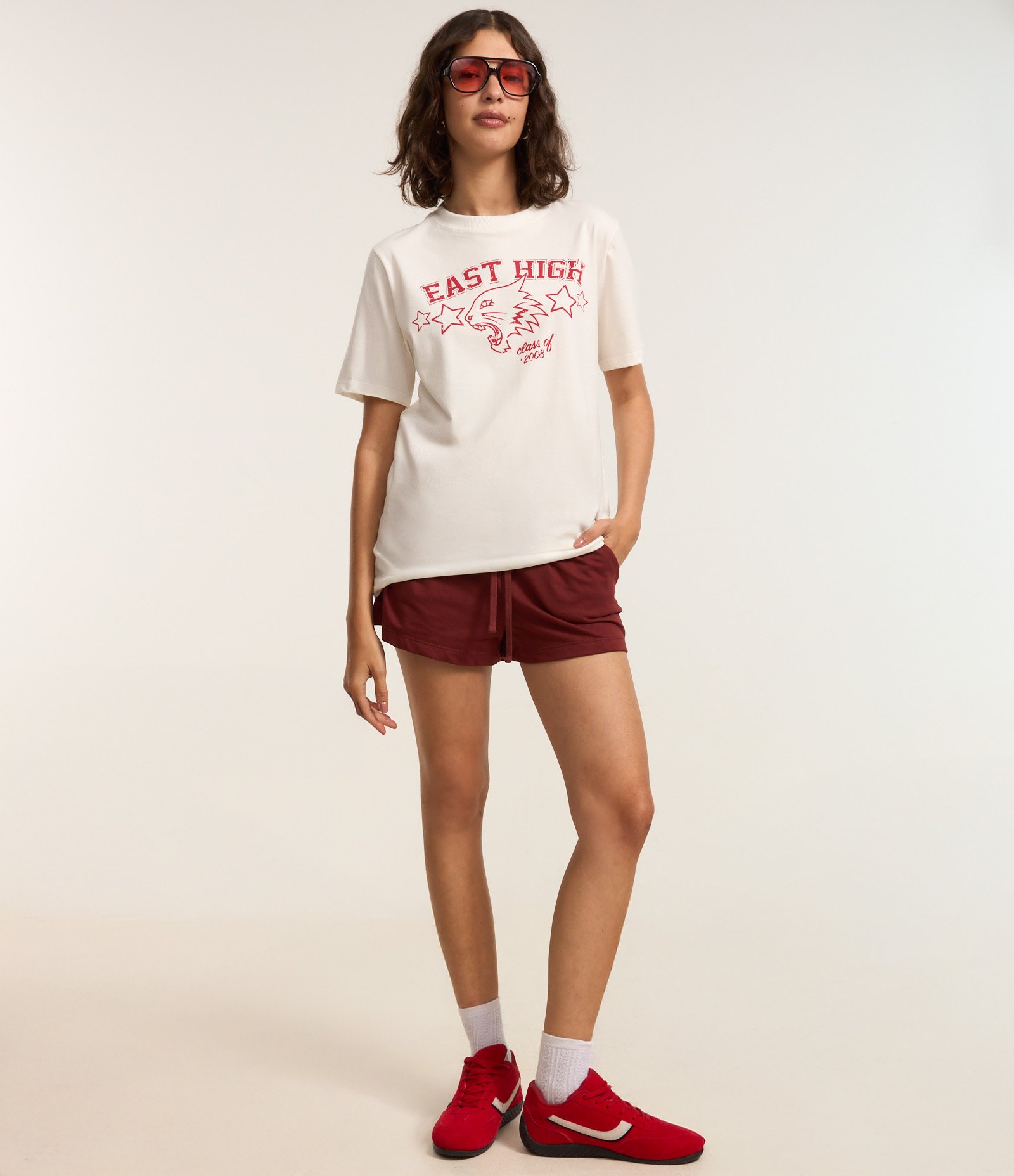 Camiseta Alongada em Algodão com Estampa High School Musical Branco 3