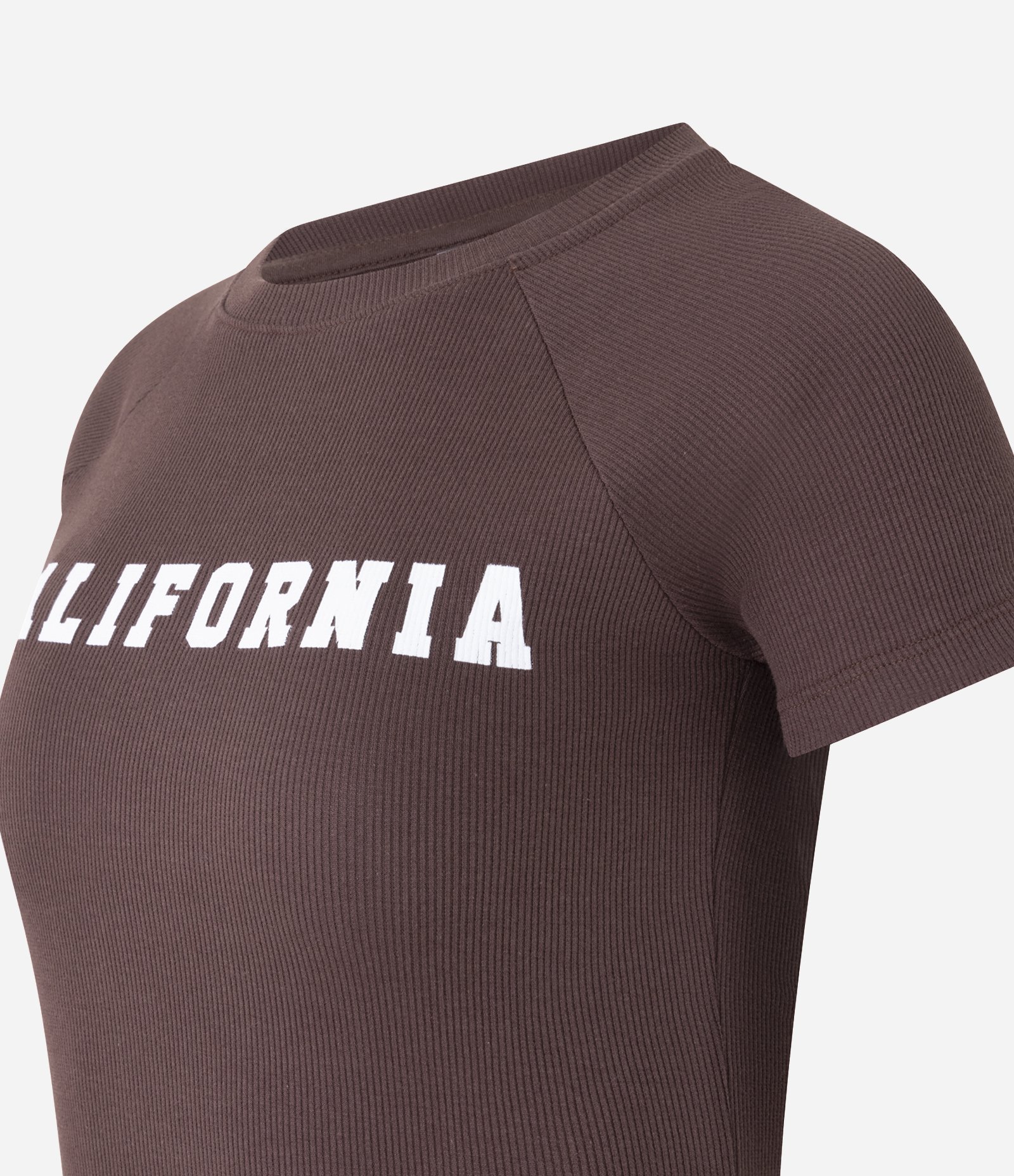 Blusa New T-shirt em Algodão com Lettering California Marrom 6