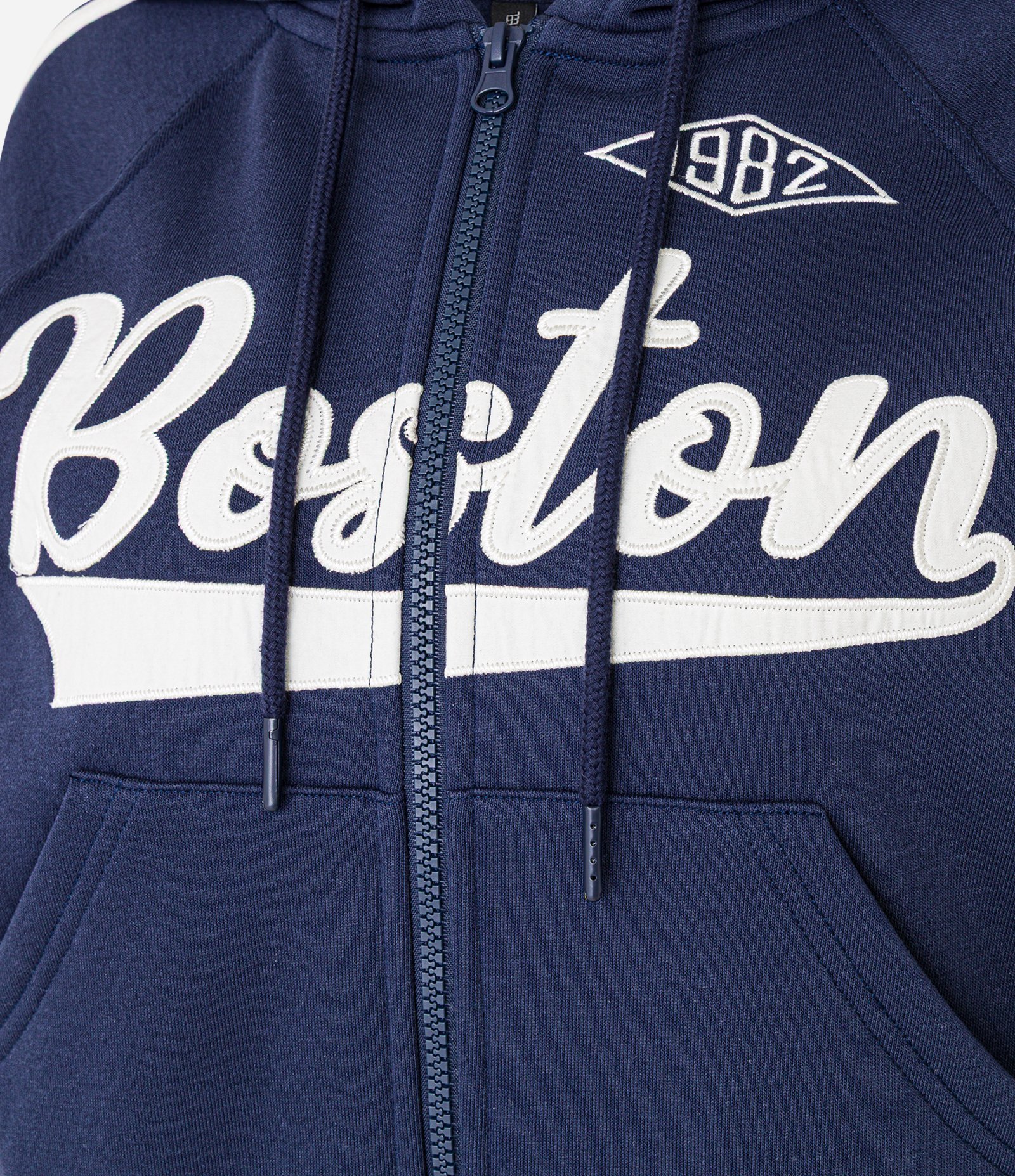 Casaco Cropped em Moletom com Felpa com Estampa Lettering Azul 6