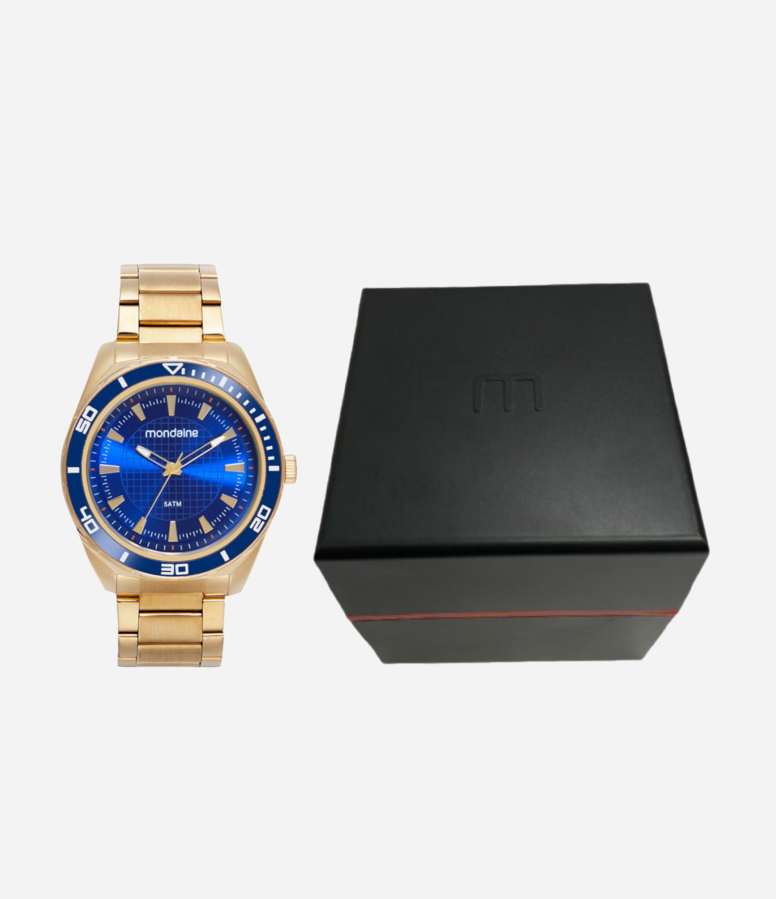 Relógio Analógico Masculino Mondaine Dourado 2