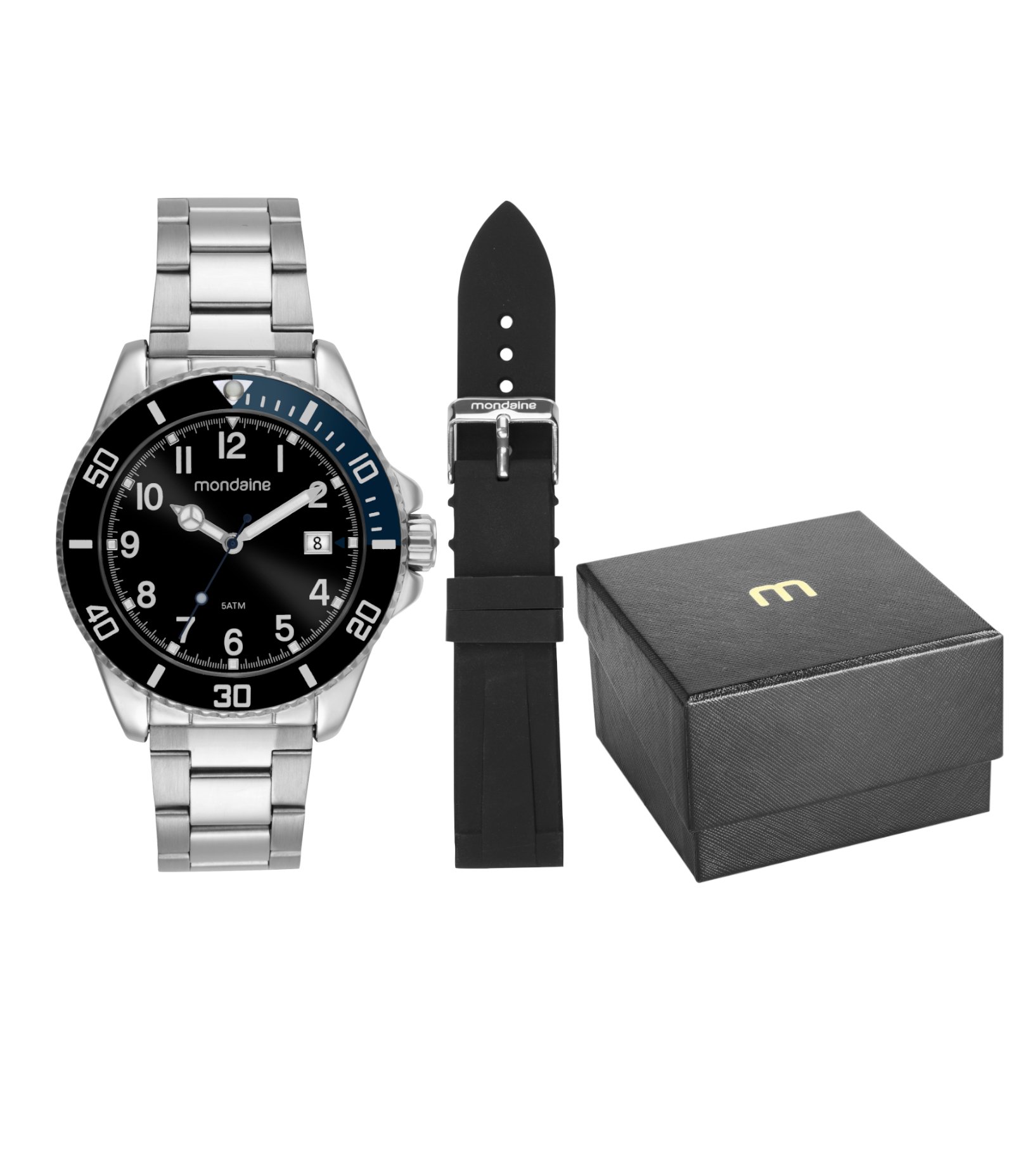 Relógio Analógico Masculino Mondaine Prata 1