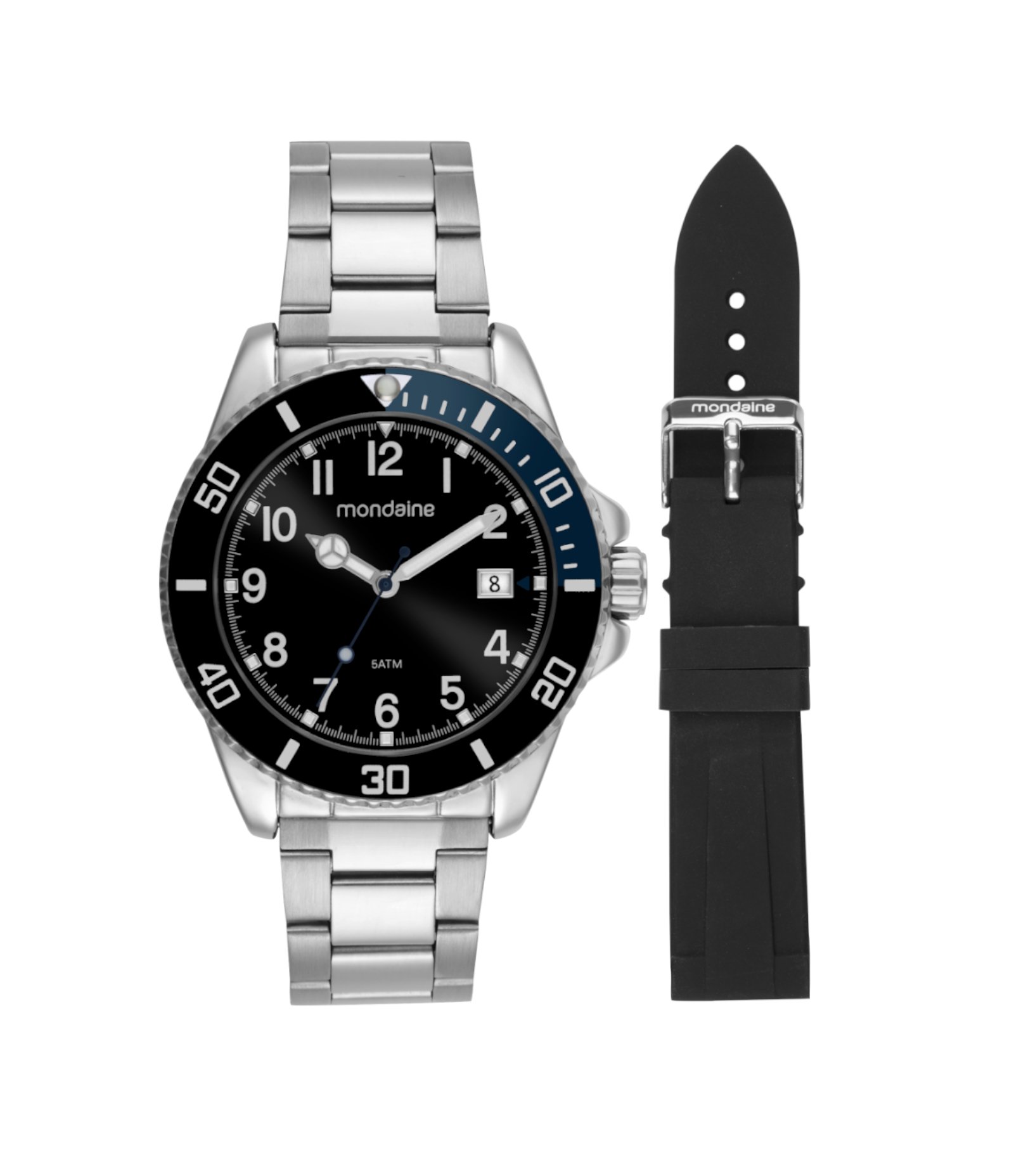 Relógio Analógico Masculino Mondaine Prata 2