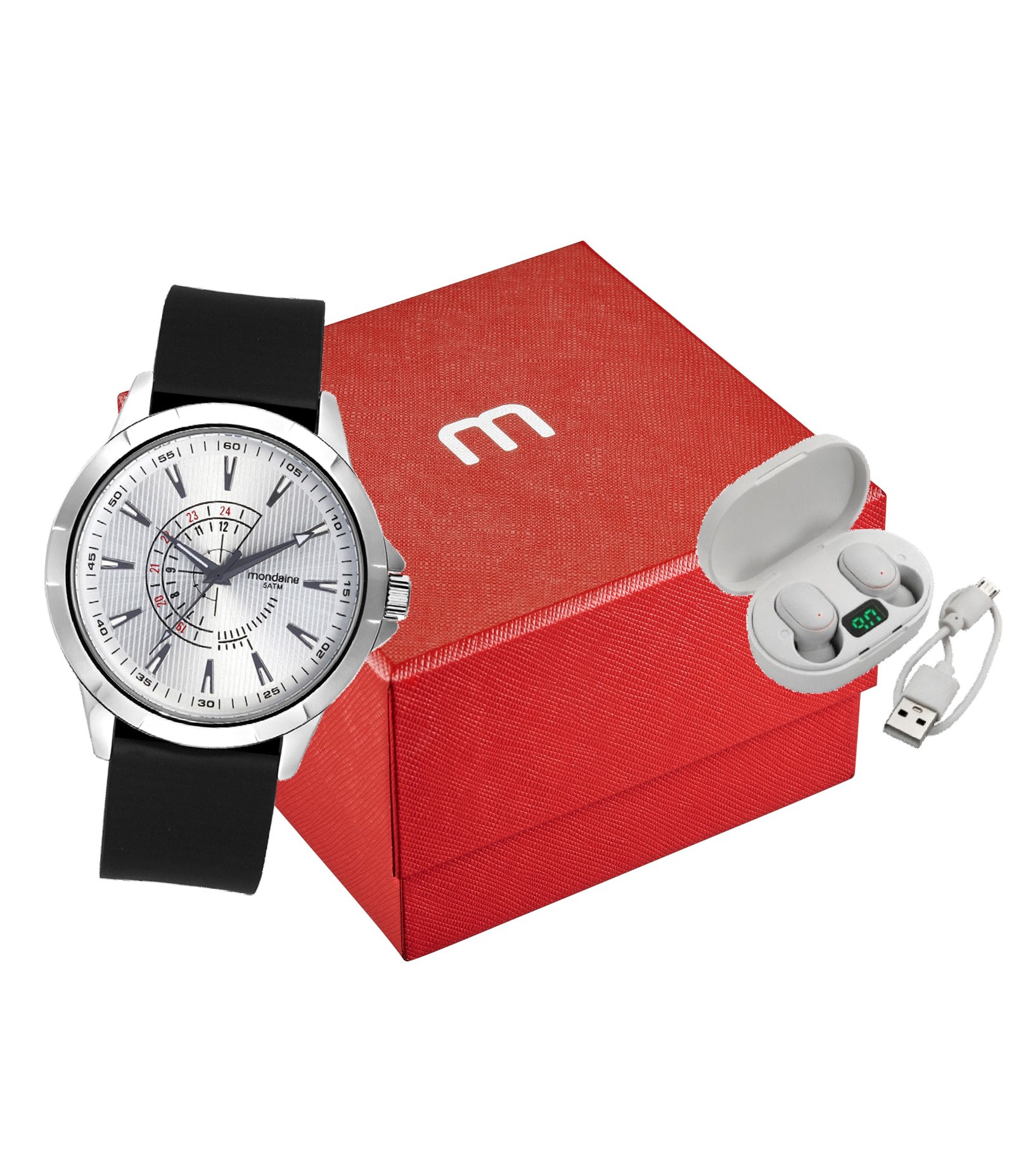 Relógio Cronógrafo Masculino Mondaine Preto 3