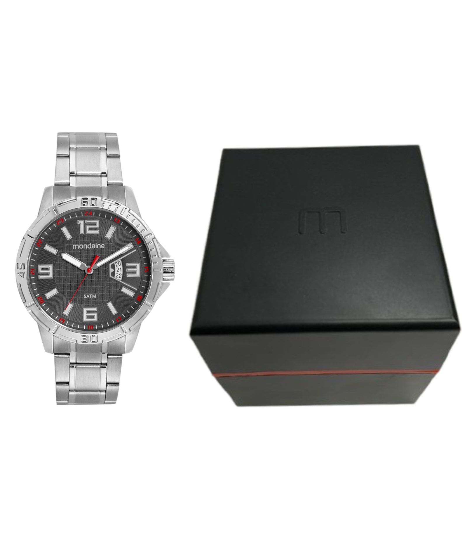 Relógio Cronógrafo Masculino Mondaine Prata 2