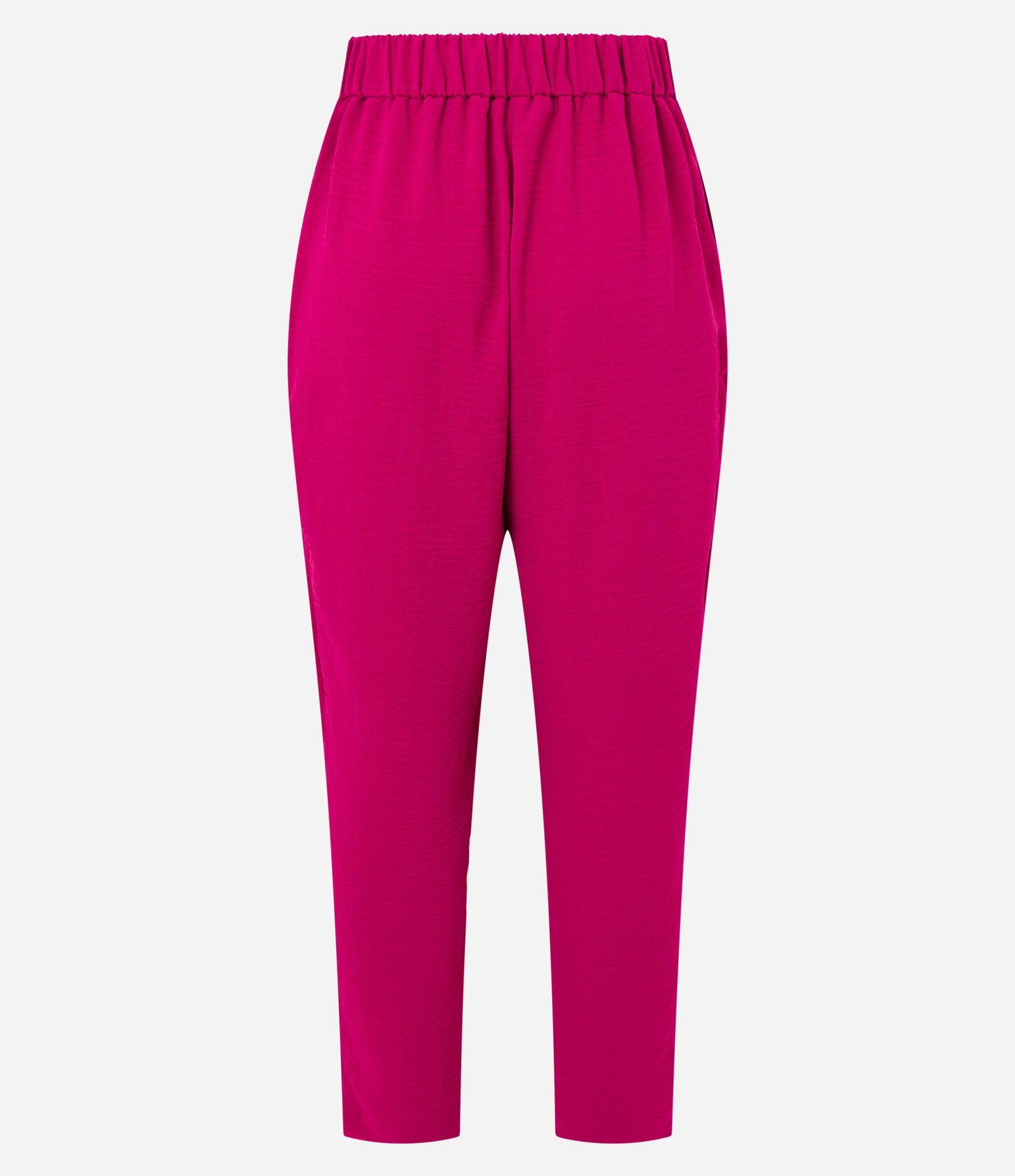 Calça Cenoura Cintura Alta em Airflow com Fivelas Metalizadas Rosa 7