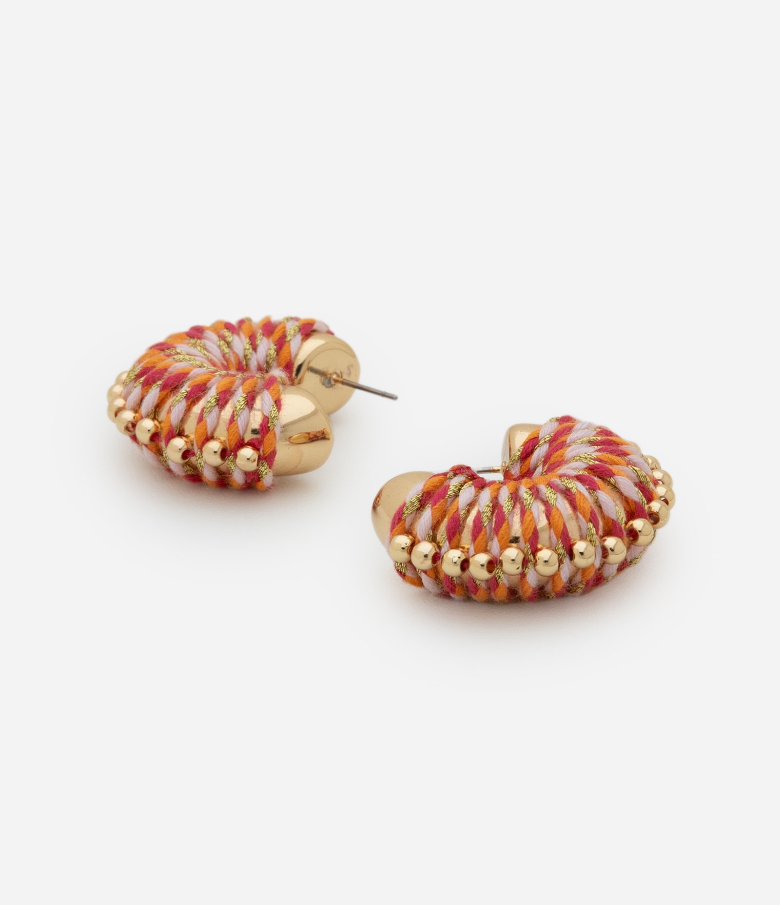 Brinco Argola em Cordão Laranja 3