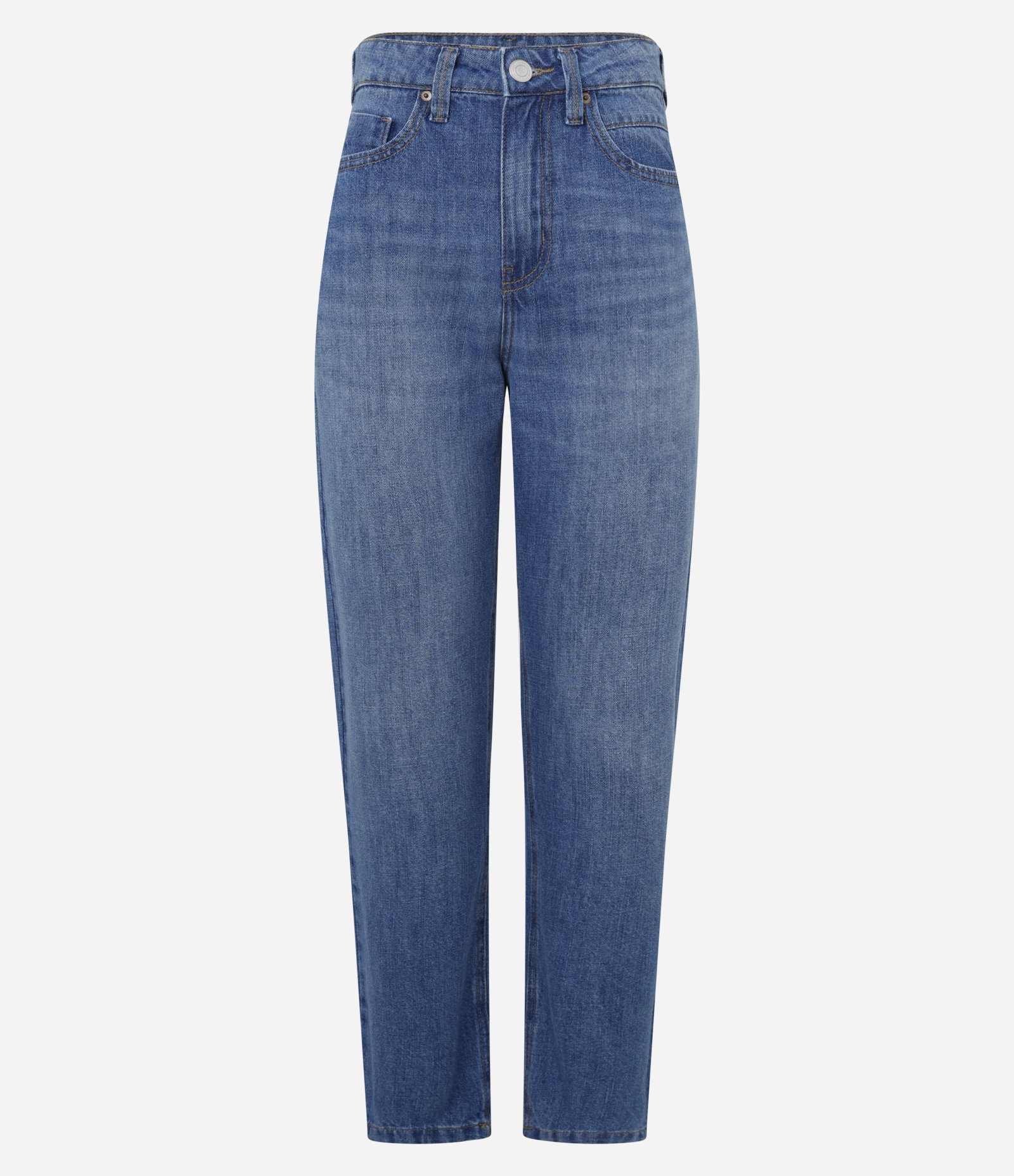 Calça Mom Comfort Cintura Alta em Jeans Azul 7