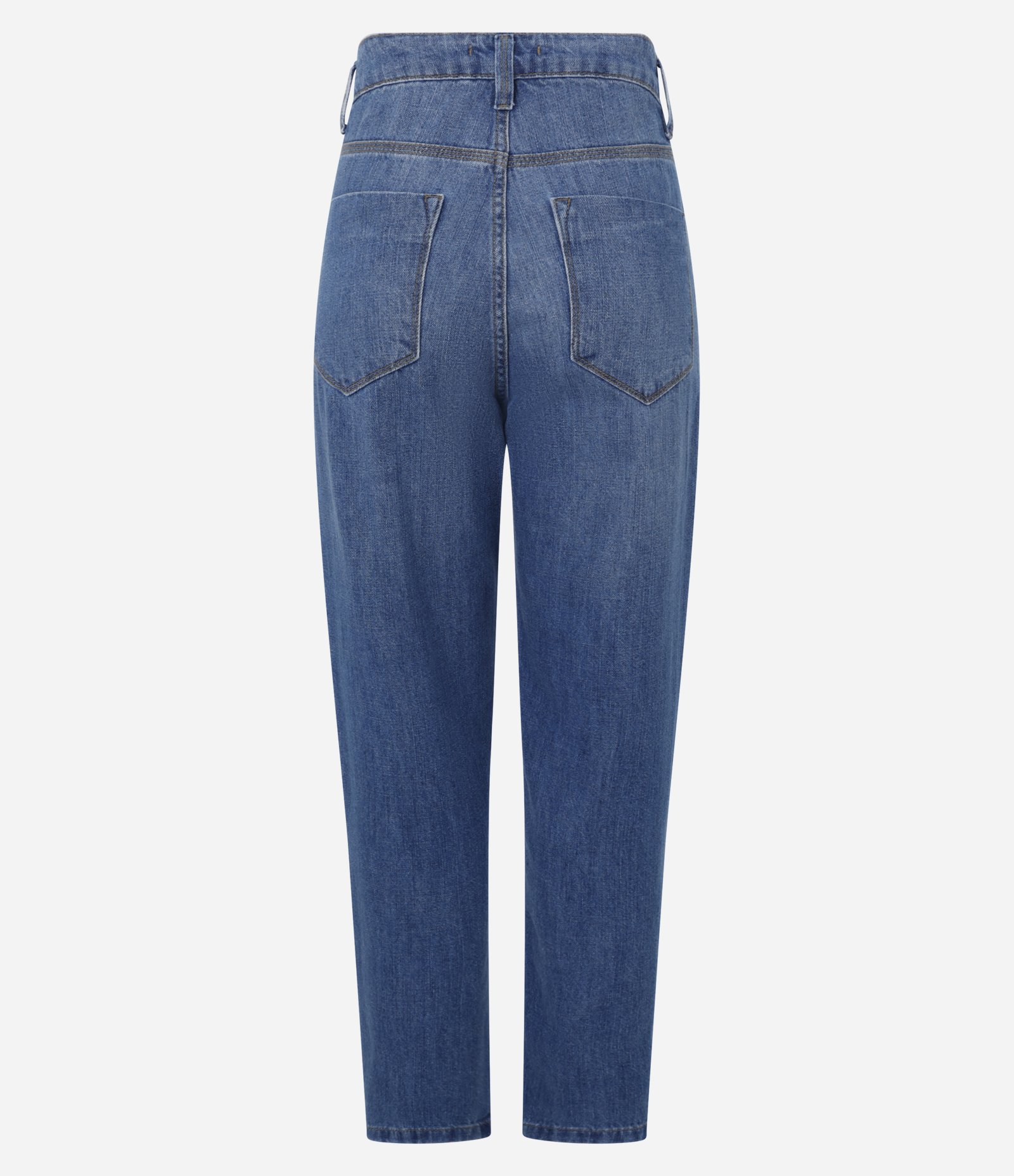 Calça Mom Comfort Cintura Alta em Jeans Azul 8