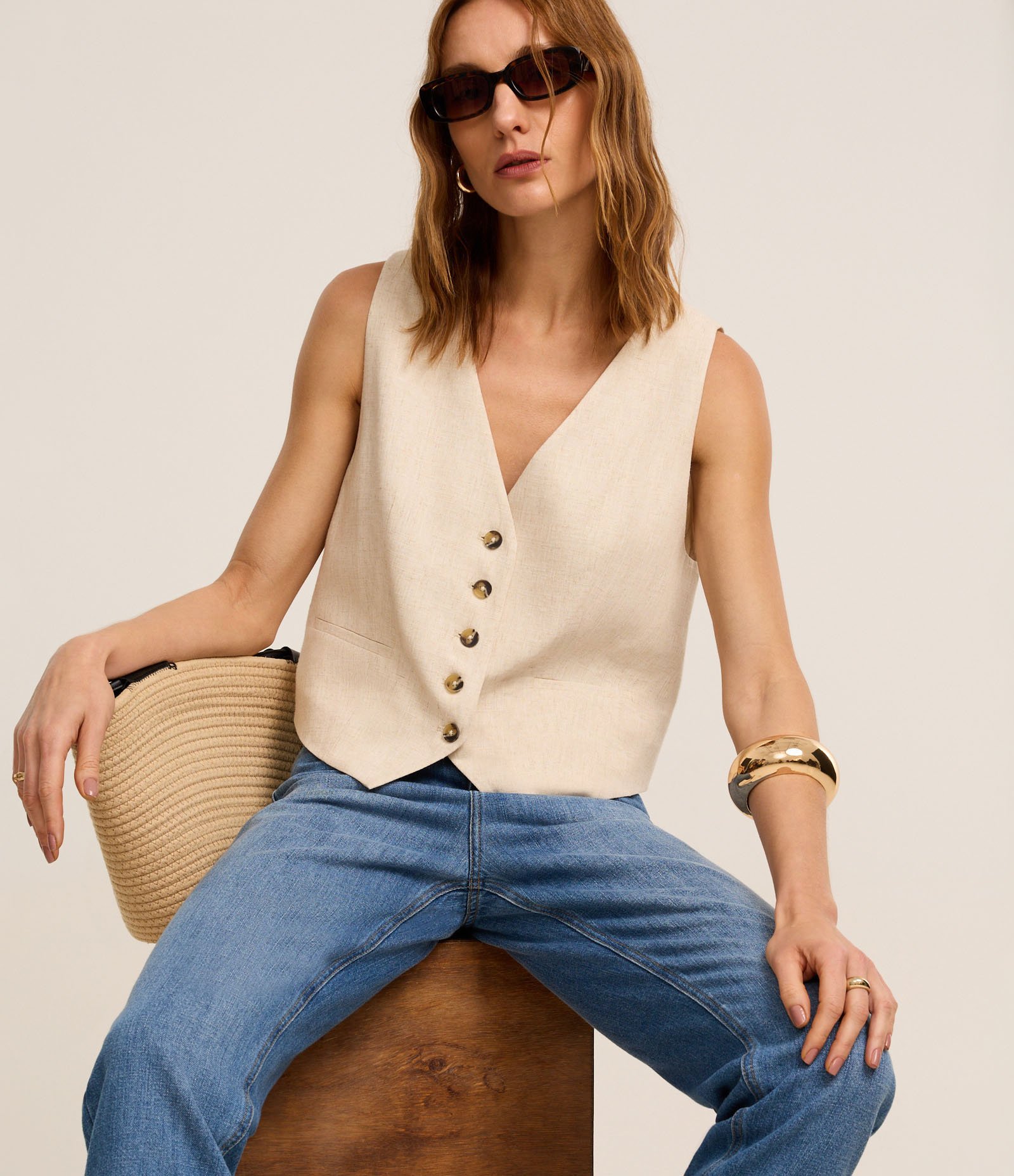 Calça Mom Comfort Cintura Alta em Jeans Azul 5