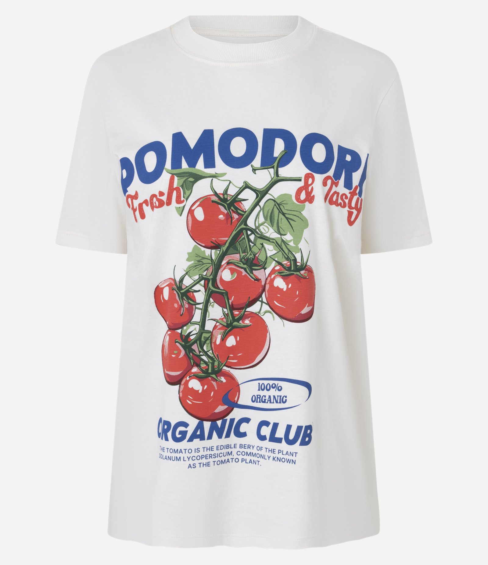 Camiseta Alongada em Algodão com Estampa Pomodoro Off White 4