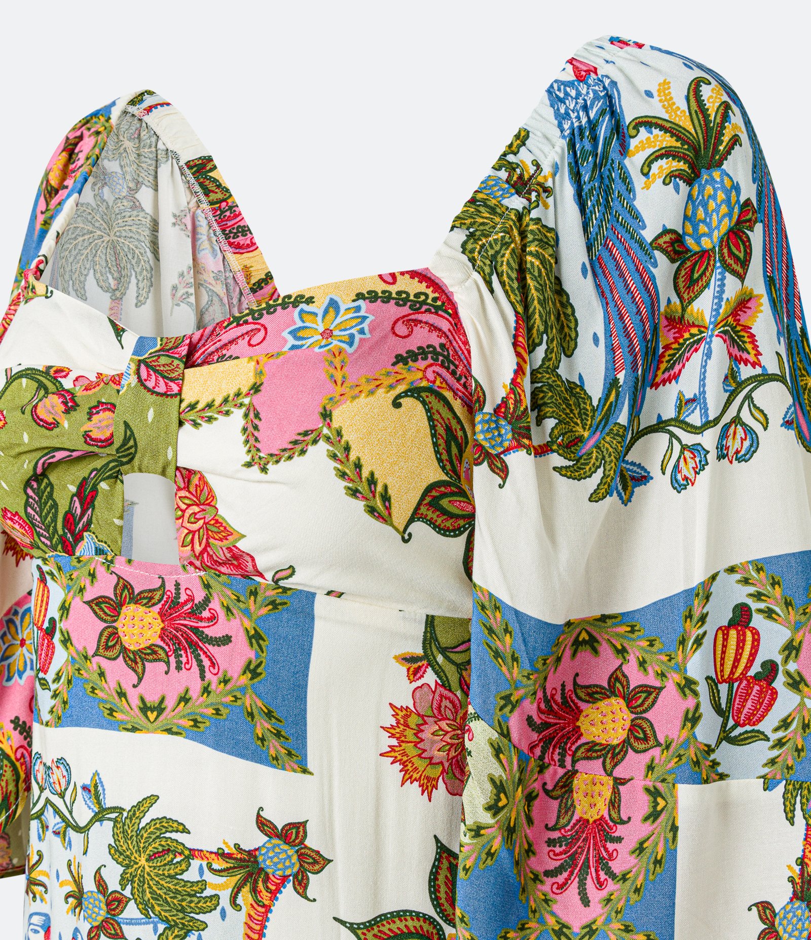 Vestido Long Midi com Estampa Tropical Multicores 8