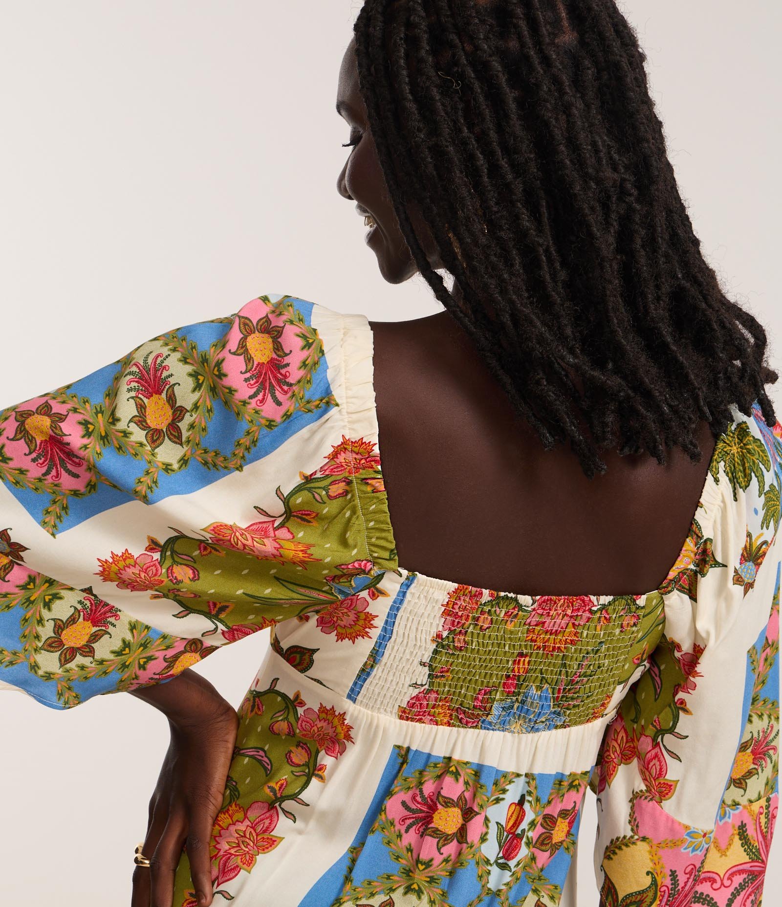 Vestido Long Midi com Estampa Tropical Multicores 4