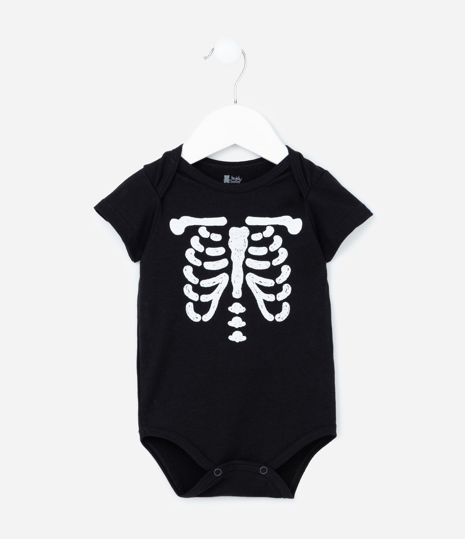 Body Infantil com Estampa Esqueletinho - Tam 0 a 18 meses Preto 2