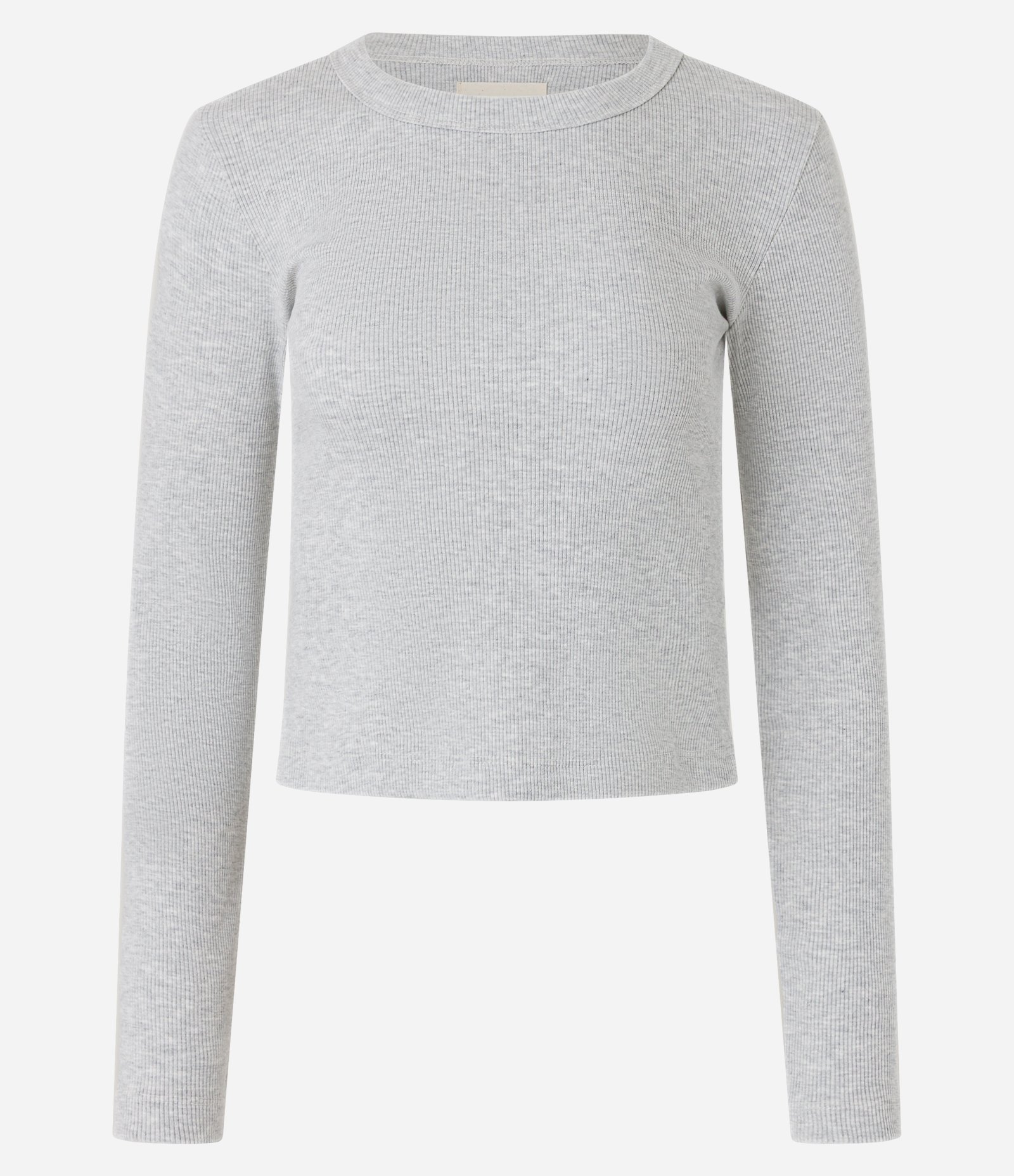 Blusa Básica com Gola Redonda Cinza 5