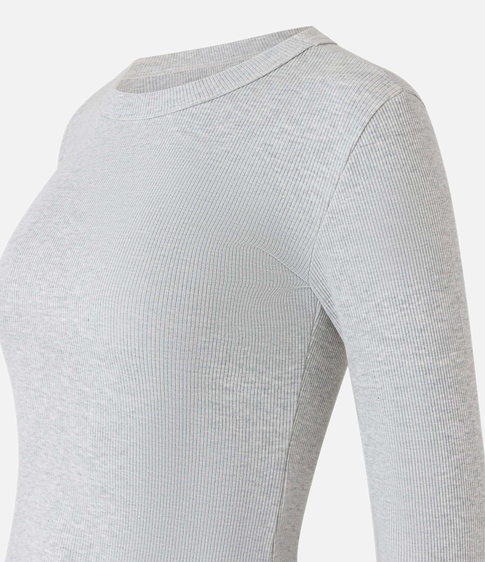 Blusa Básica com Gola Redonda Cinza 6