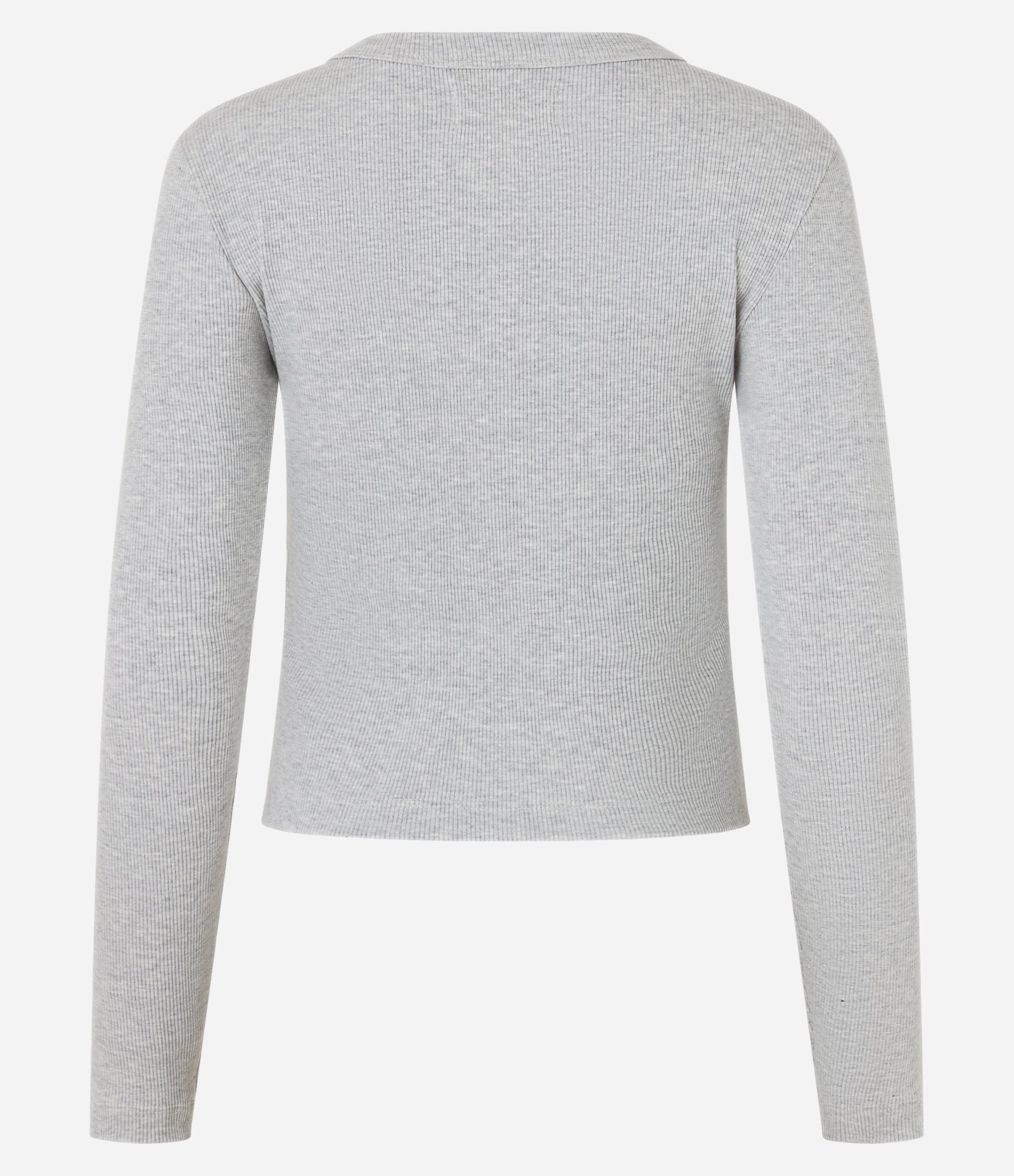 Blusa Básica com Gola Redonda Cinza 7