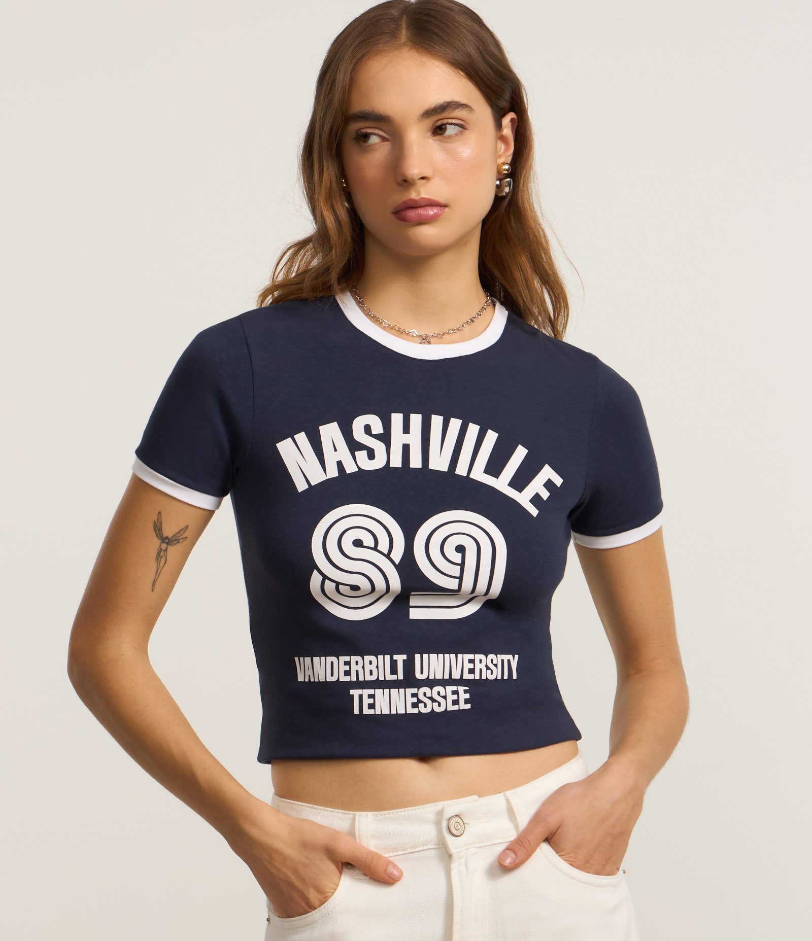 Blusa New T-shirt em Cotton com Estampa Nashville 89 Azul 2