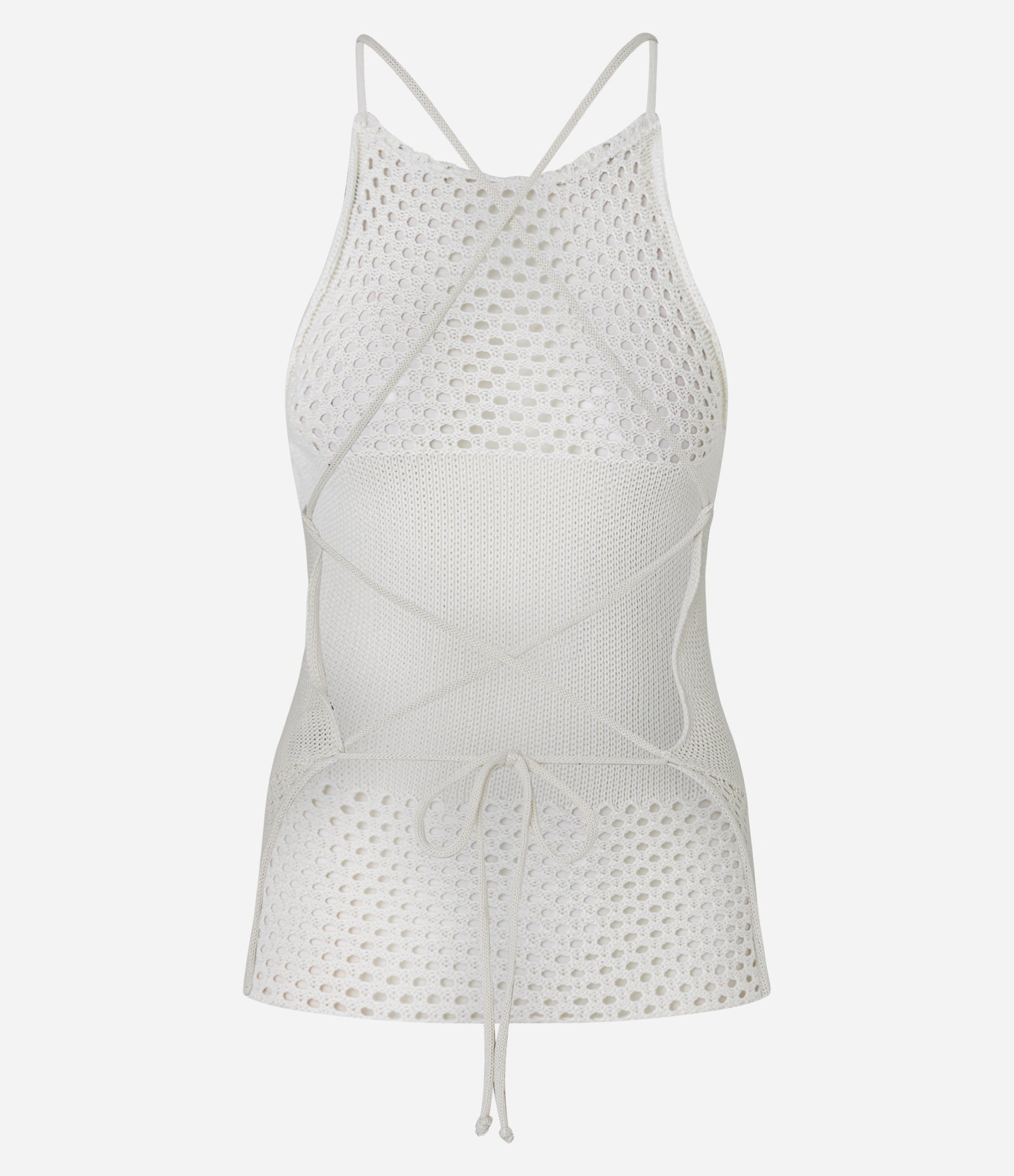 Blusa Frente Única em Tricô Branco 7