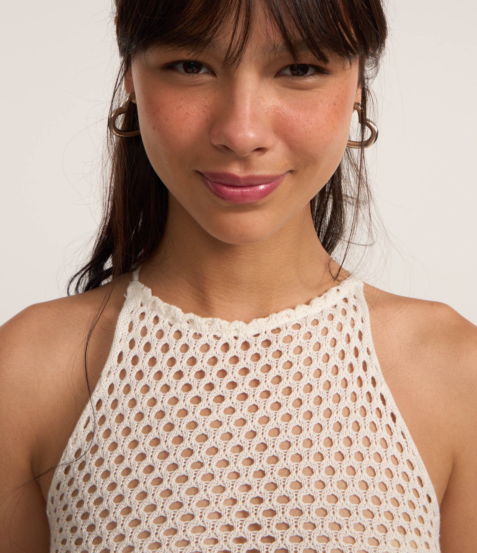 Blusa Frente Única em Tricô Branco 3