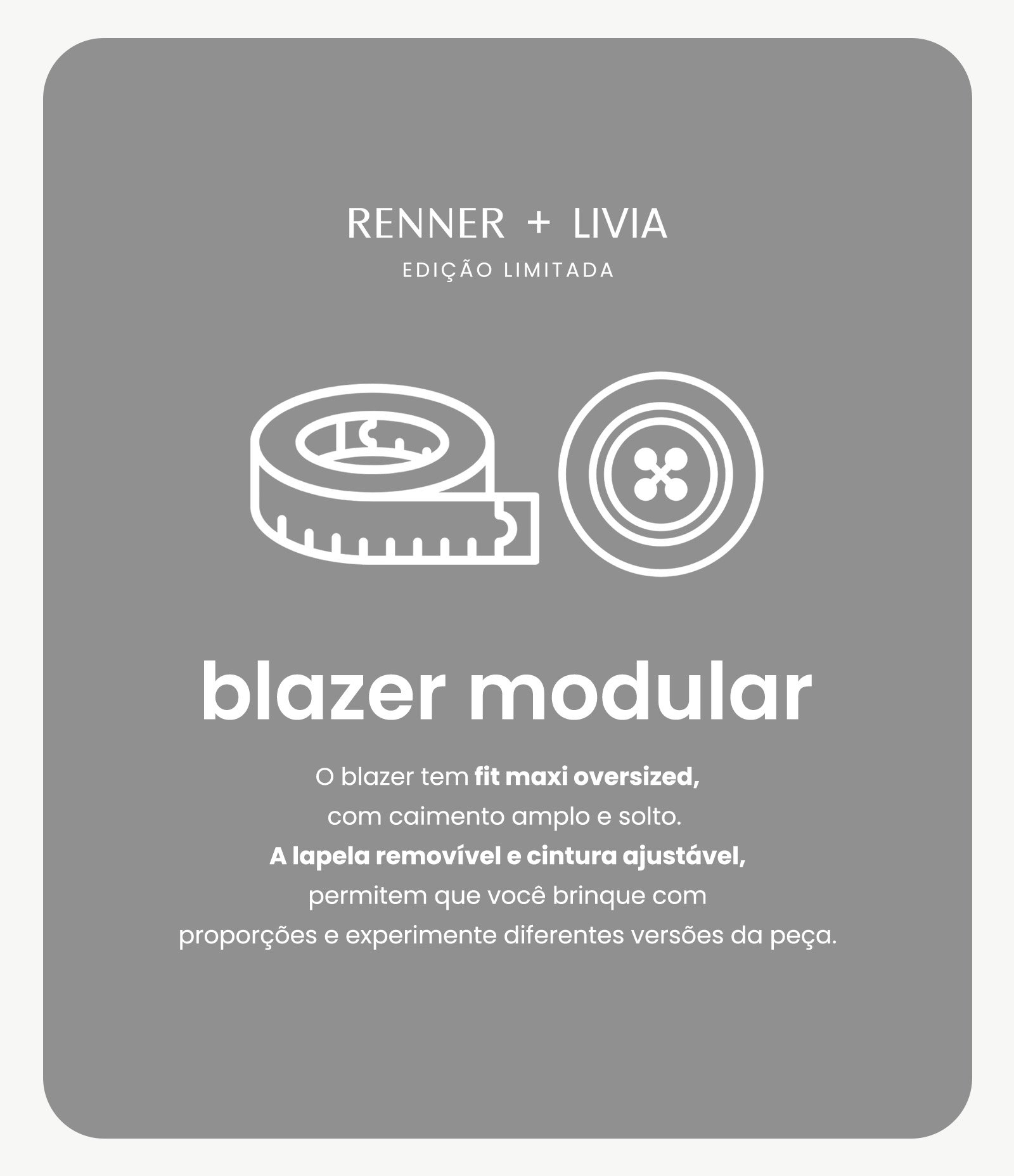 Blazer Maxi Overiszed Alfaiatado com Lapela Removível Cinza 9