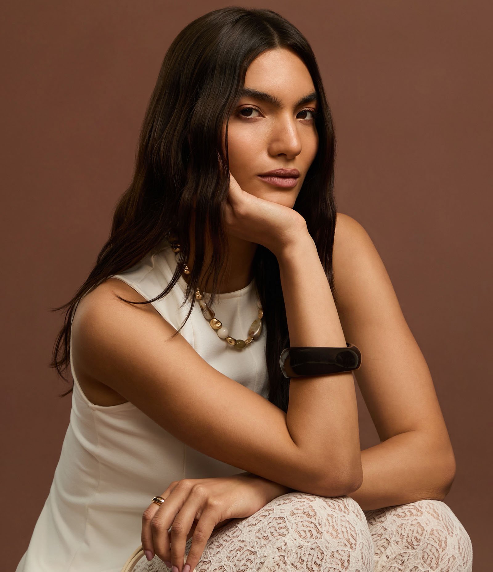 Blusa Peplum em Ponto Roma Branco 5