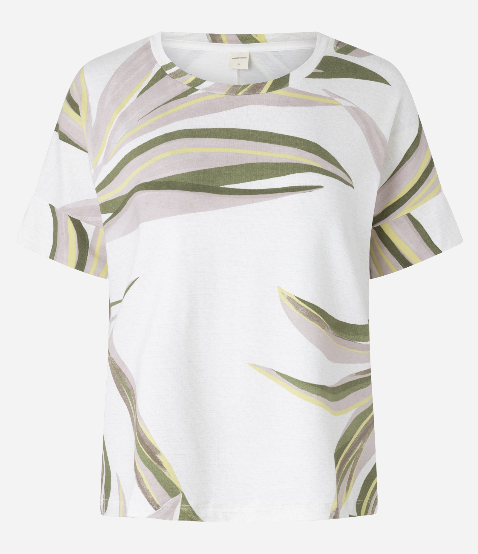 Blusa em Viscose com Estampa de Folhagem Off White 5