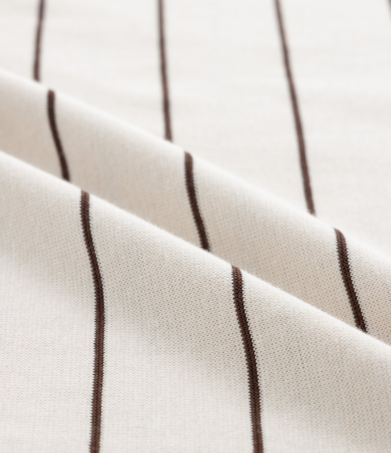 Blusa Regata em Ribana com Listras Curve & Plus Size Bege 6