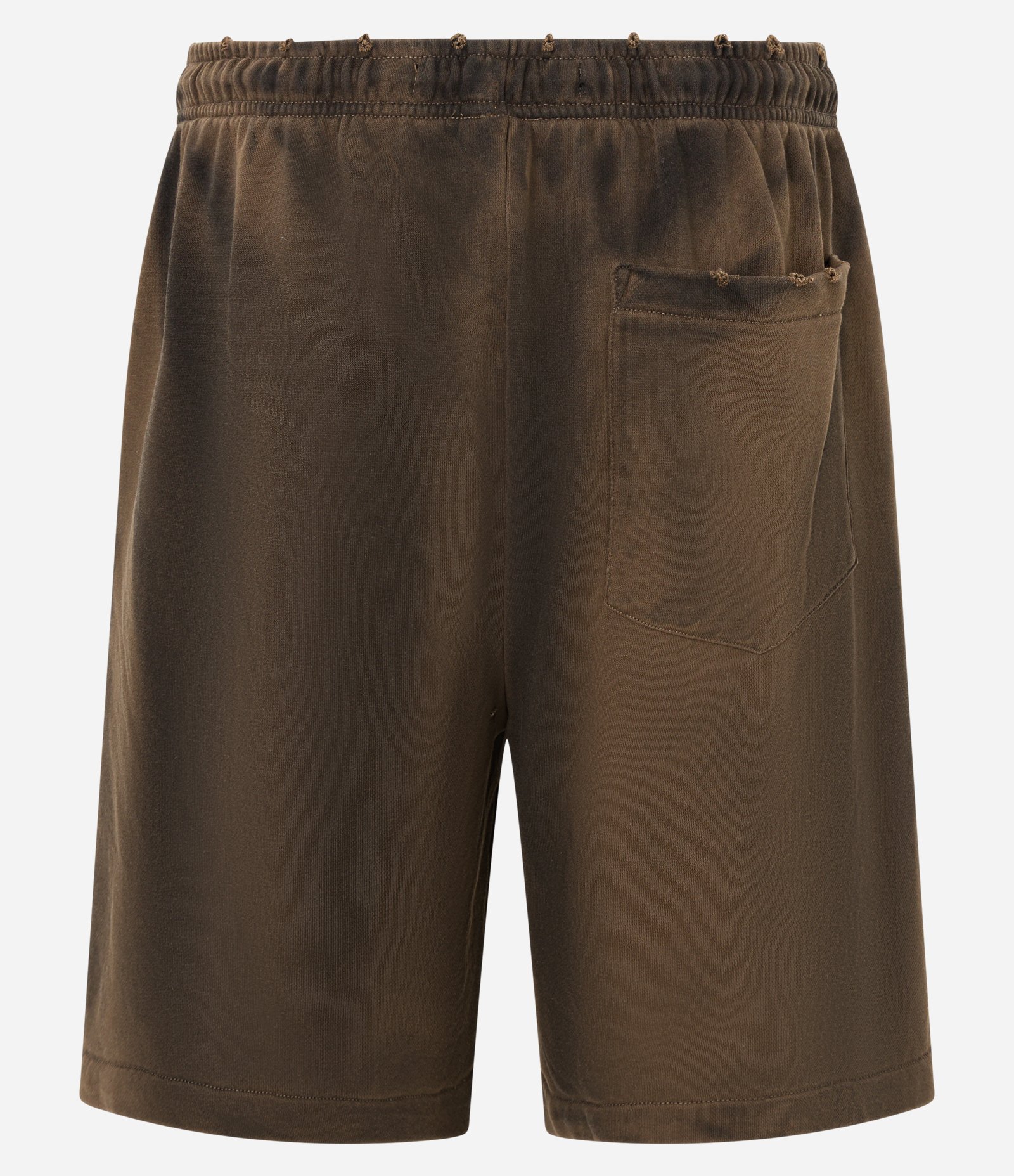 Bermuda Baggy em Moletom com Lavagem Dirty Marrom 2