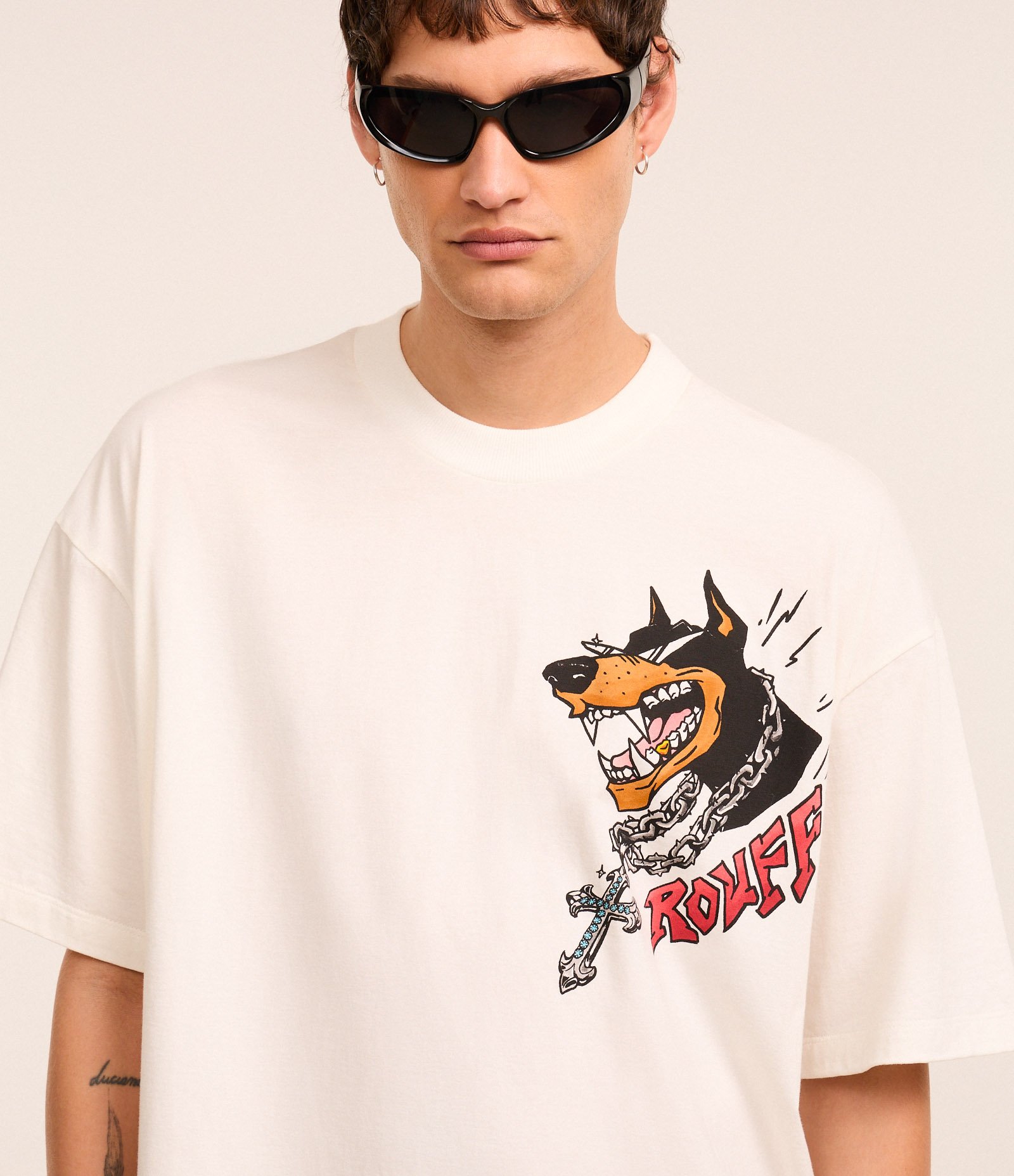 Camiseta Oversized em Algodão com Estampa Tasha e Tracie Branco 5