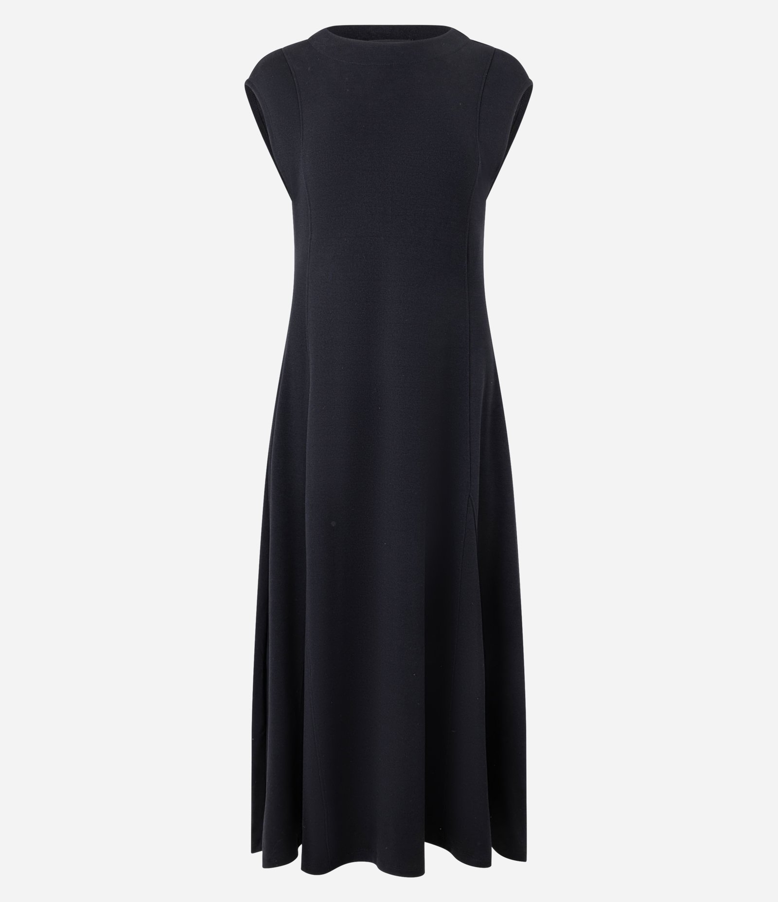 Vestido Evasê Midi em Ponto Roma Preto 6