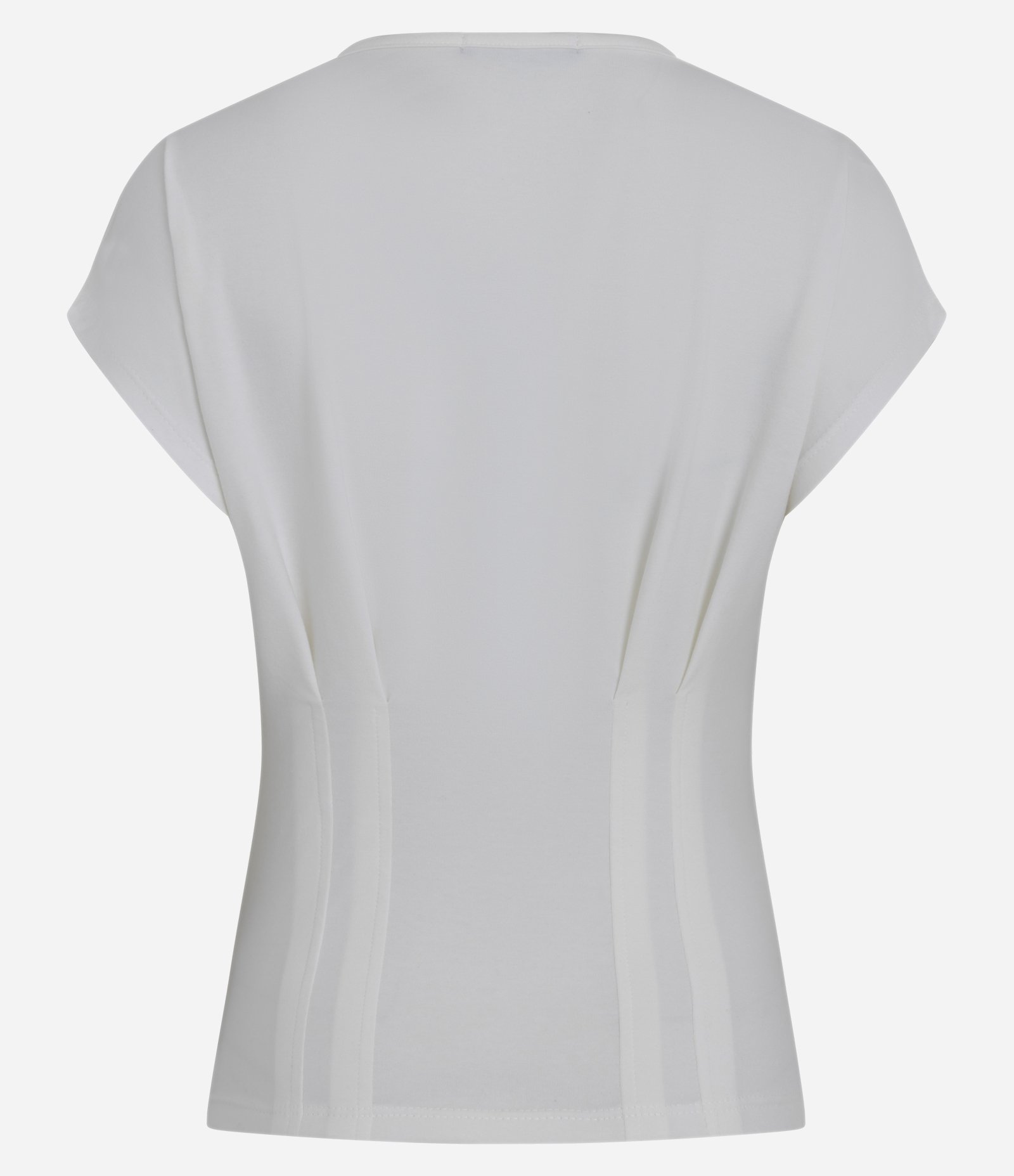 Blusa em Algodão com Pregas Frontais Corsetadas Branco 6