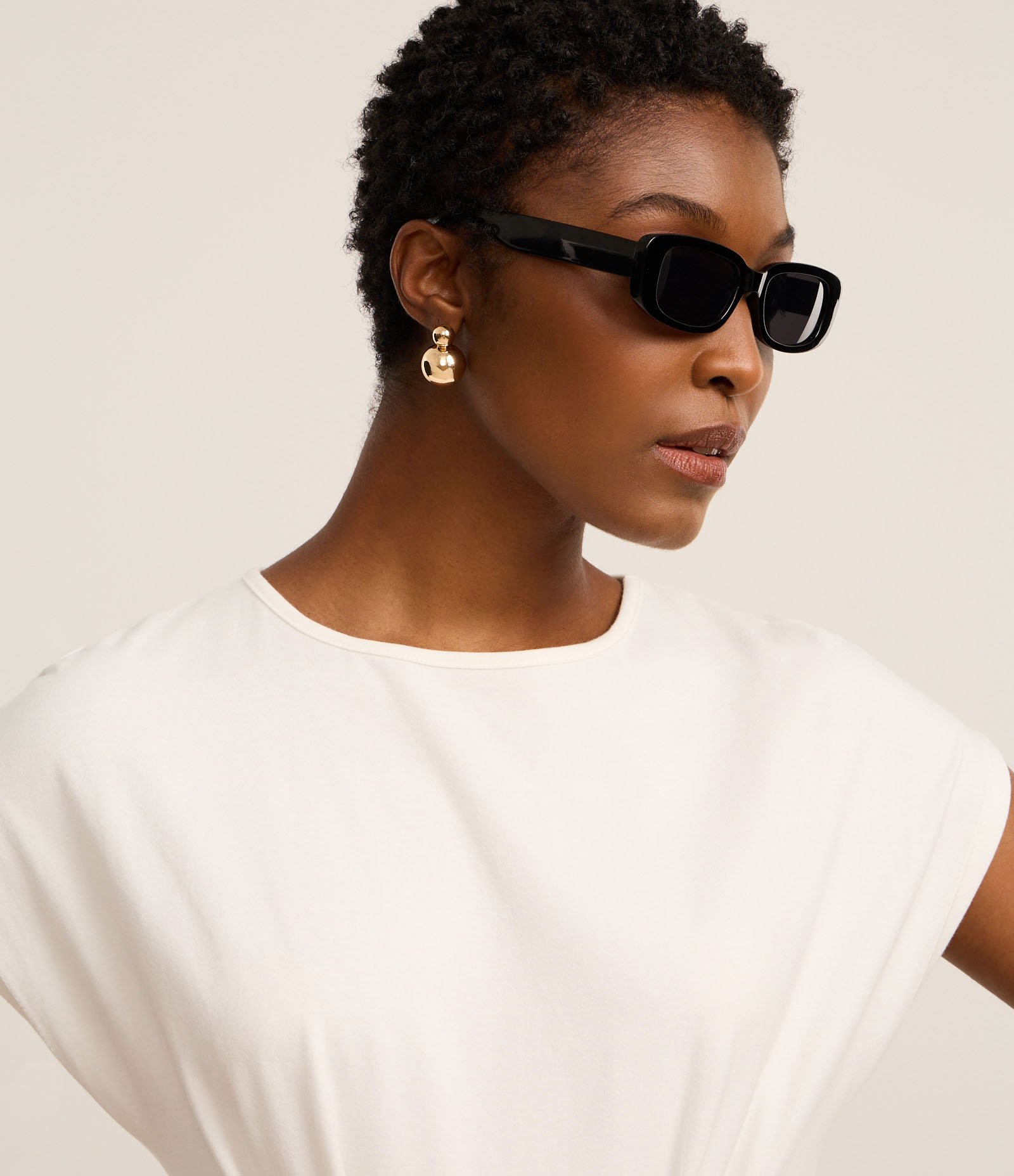 Blusa em Algodão com Pregas Frontais Corsetadas Branco 4