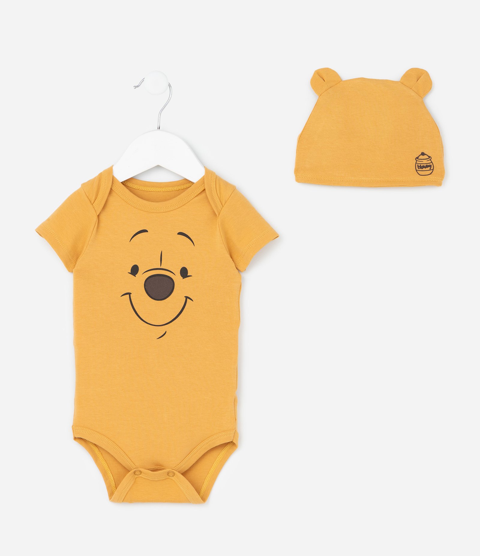 Body Infantil com Estampa Ursinho Pooh - Tam 0 a 18 meses Laranja 2