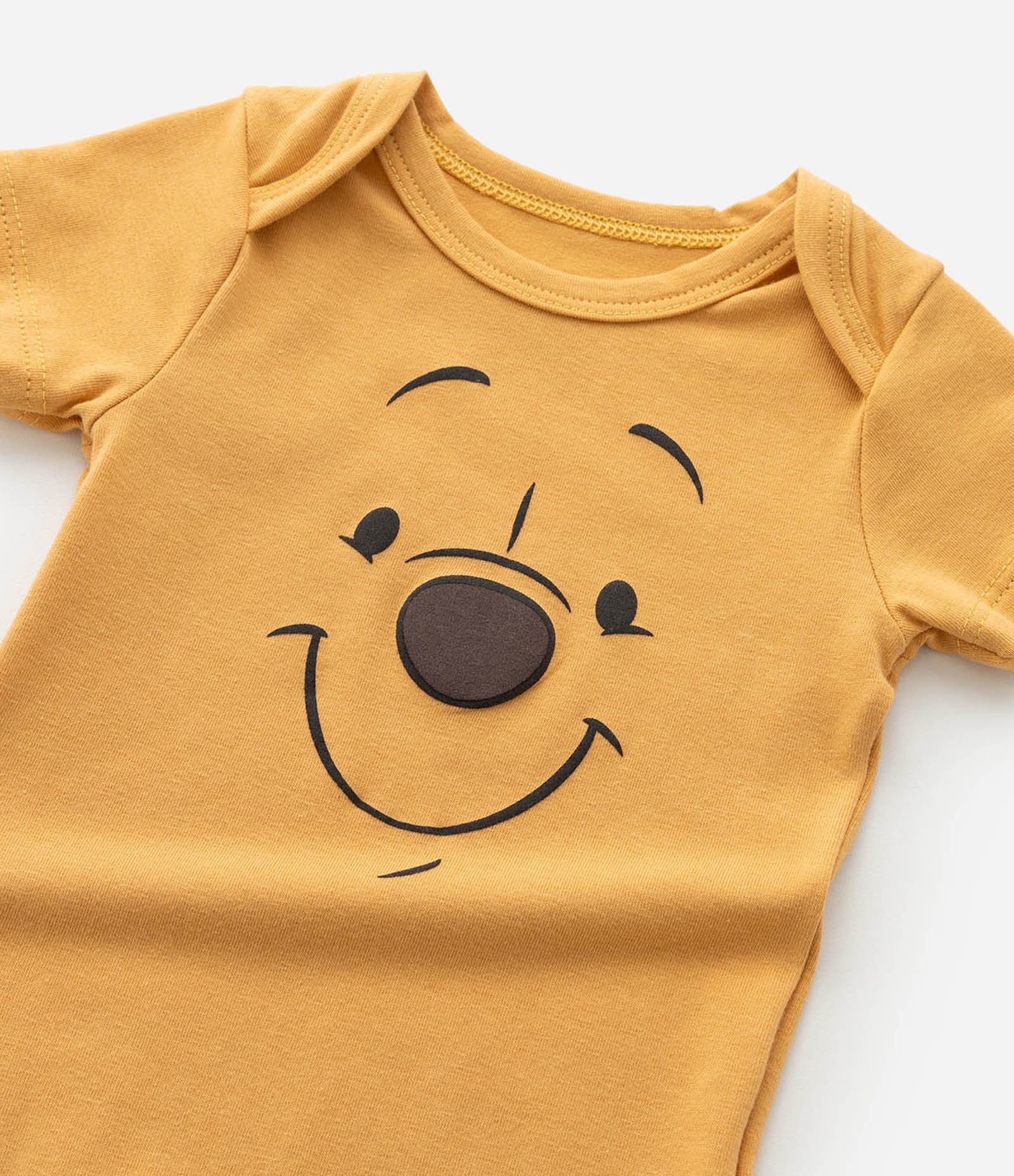 Body Infantil com Estampa Ursinho Pooh - Tam 0 a 18 meses Laranja 8